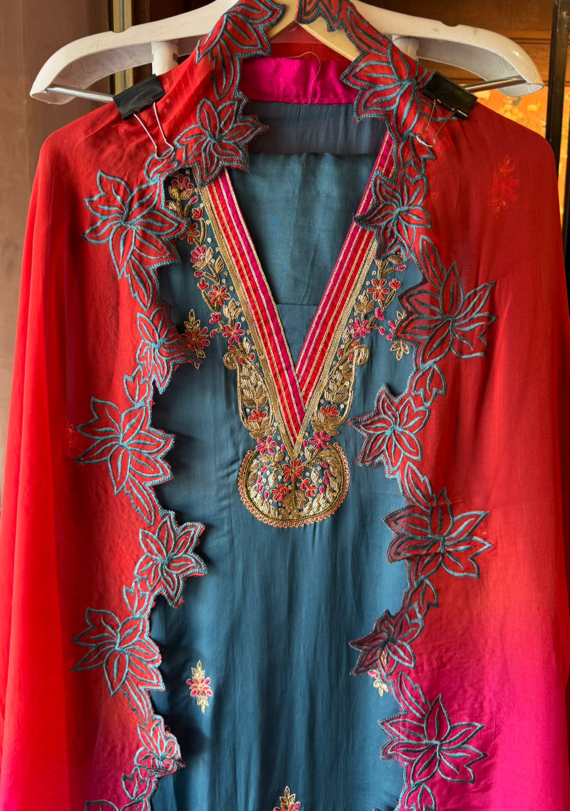 Pure soft satin silk unstitched full size shirt