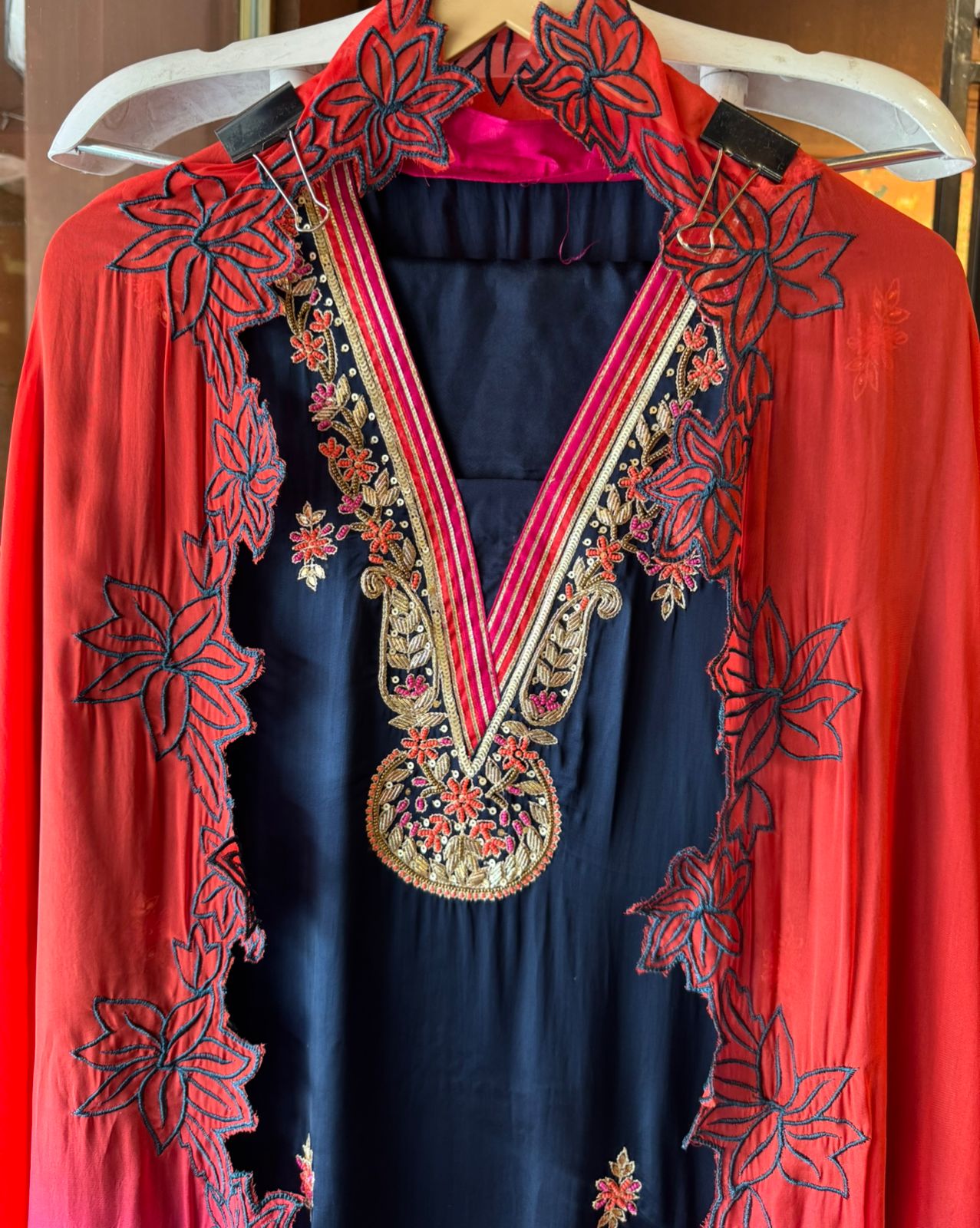 Pure soft satin silk unstitched full size shirt