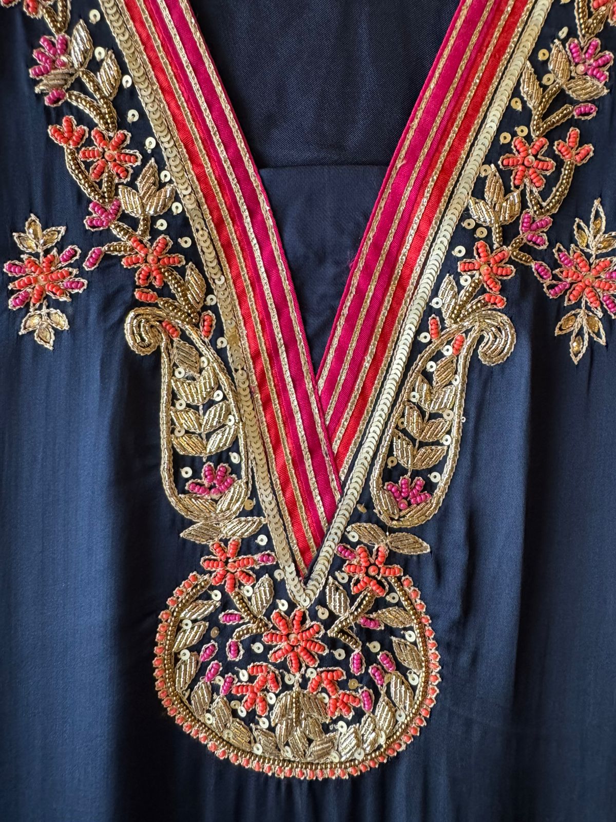 Pure soft satin silk unstitched full size shirt