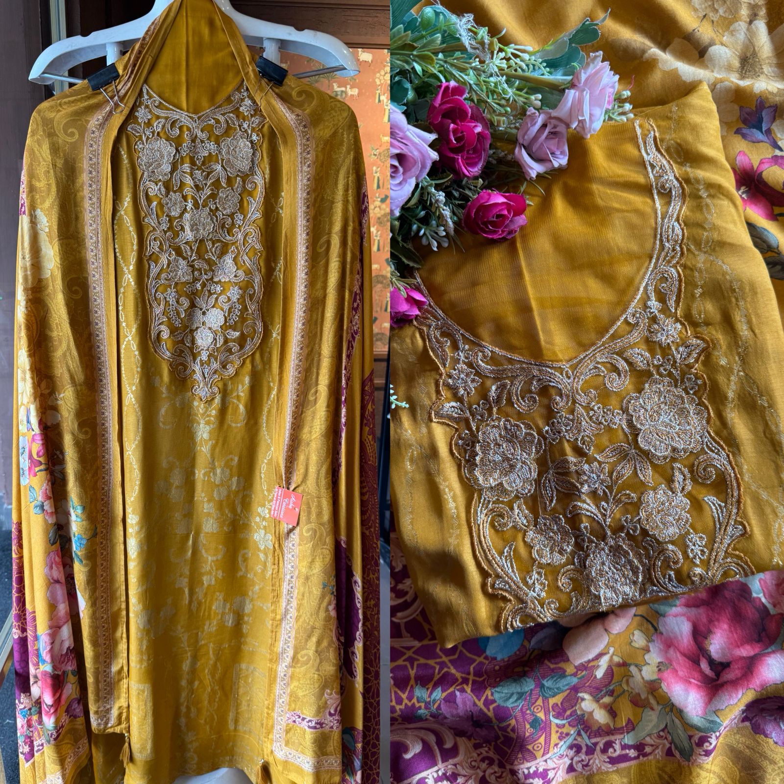 Pure silk Shirt unstitched