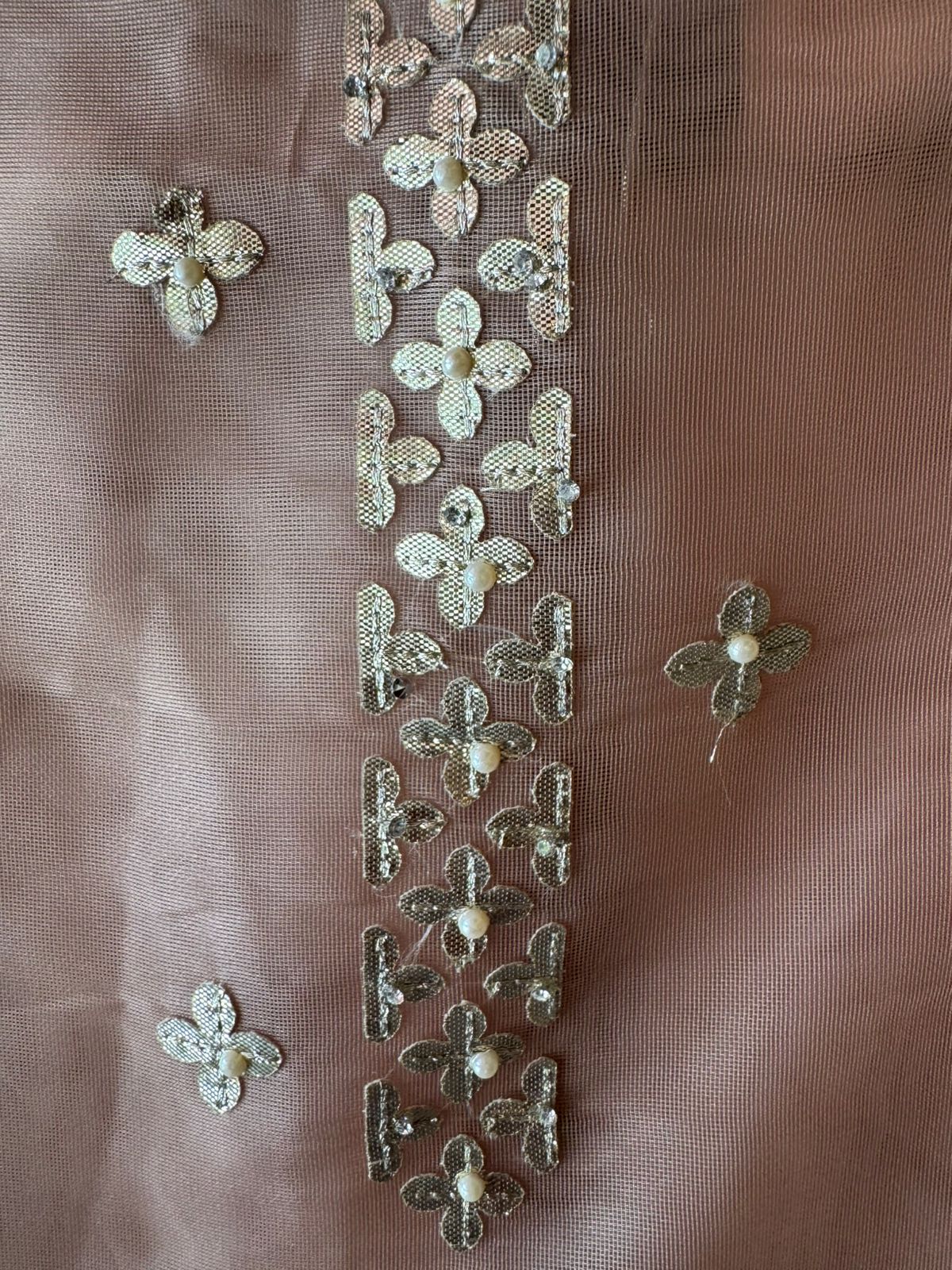 Traditional zari and sequin embroidery