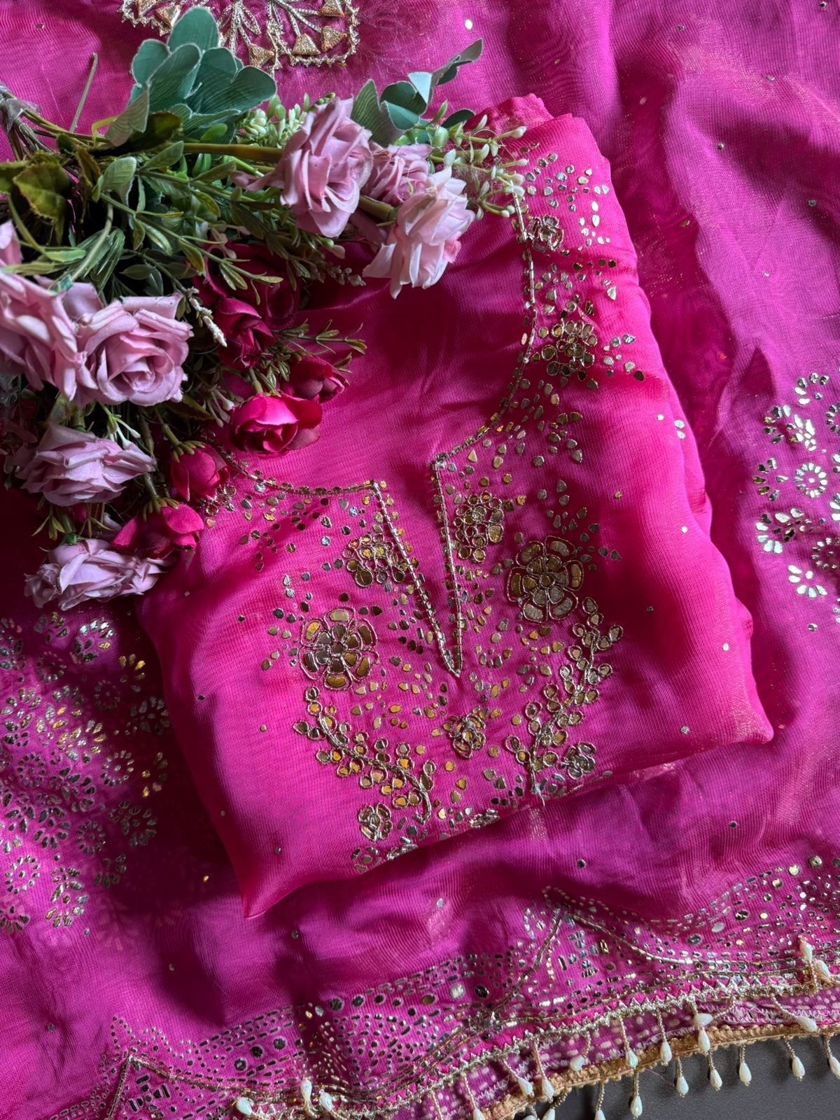 Burberry Organza tissue Unstitched Shirt