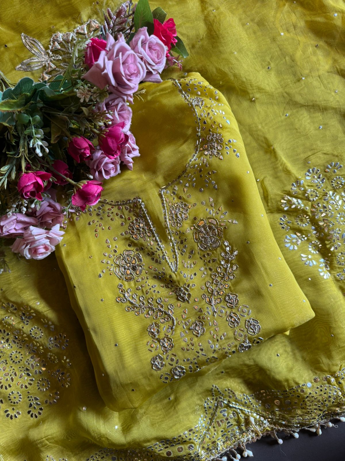 Burberry Organza tissue Unstitched Shirt