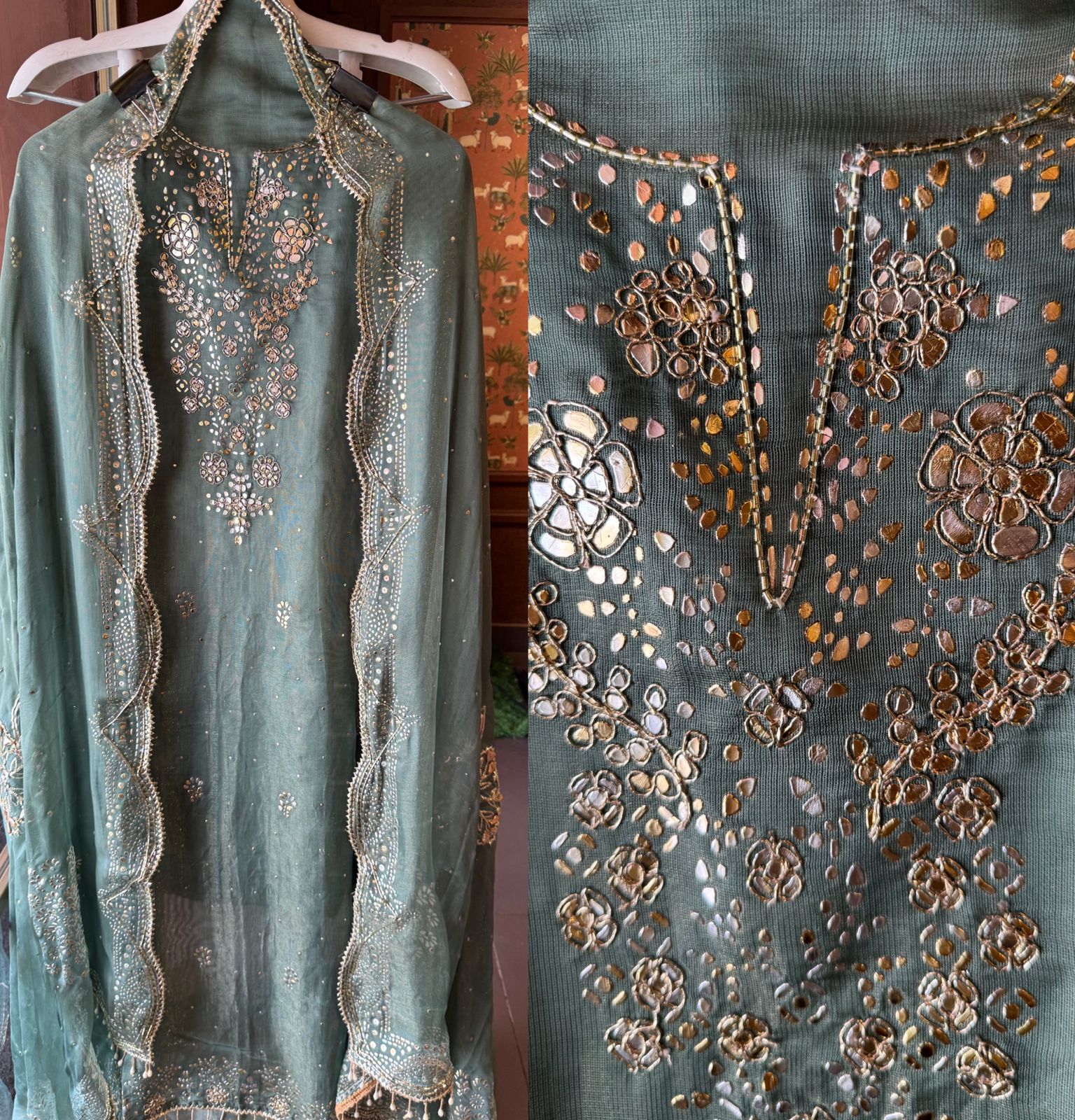 Burberry Organza tissue Unstitched Shirt