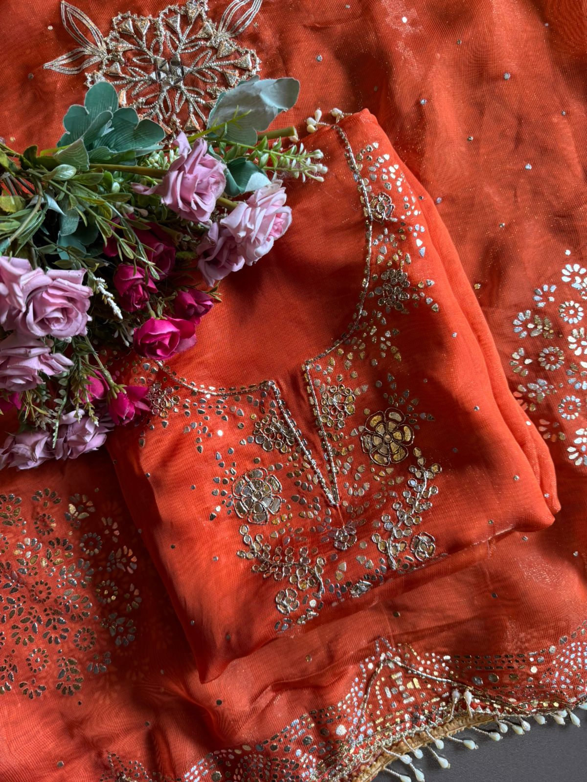 Burberry Organza tissue Unstitched Shirt