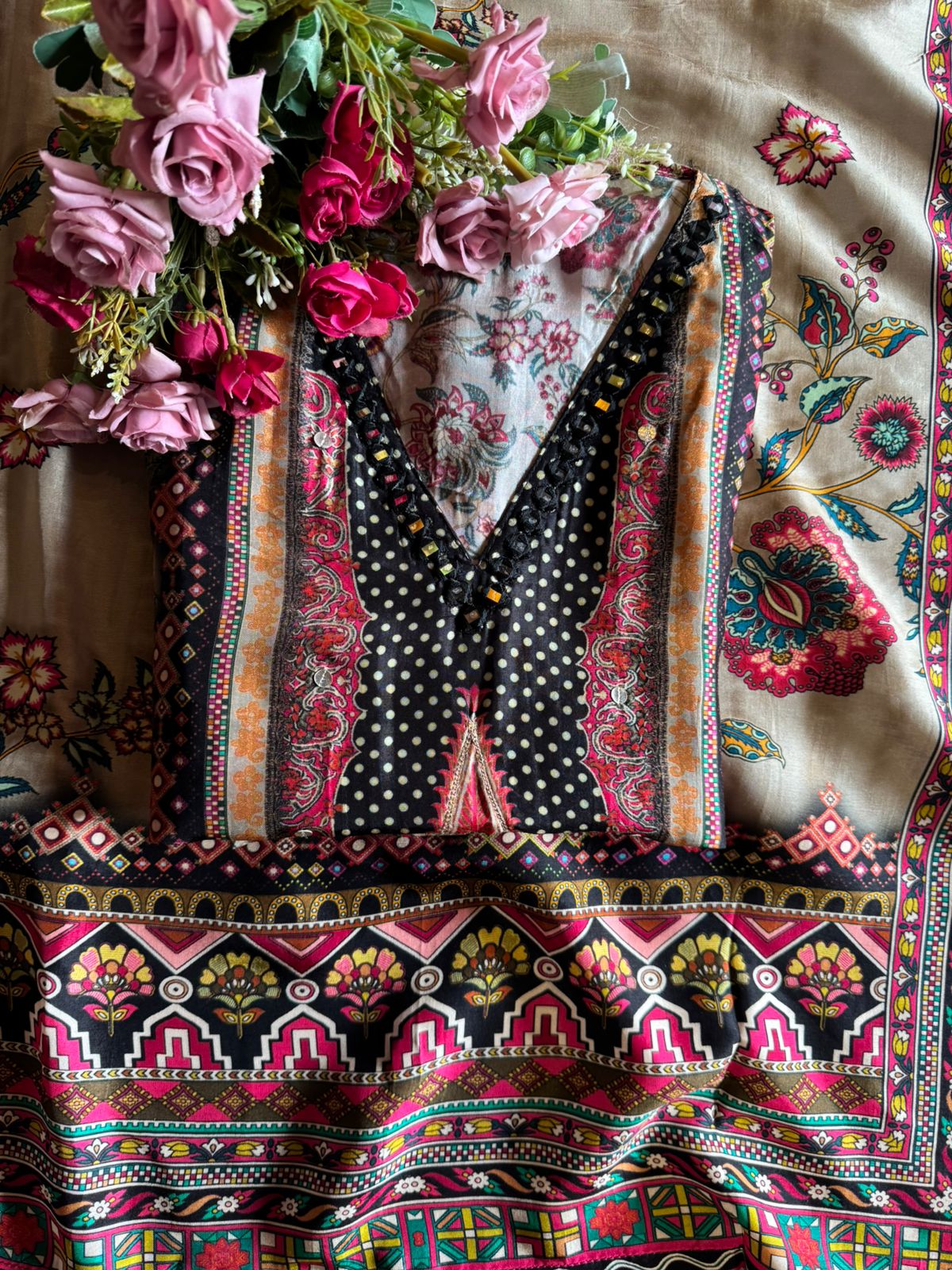 Richly detailed ethnic outfit