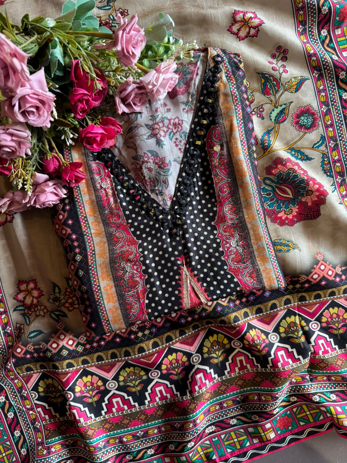 Richly detailed ethnic outfit