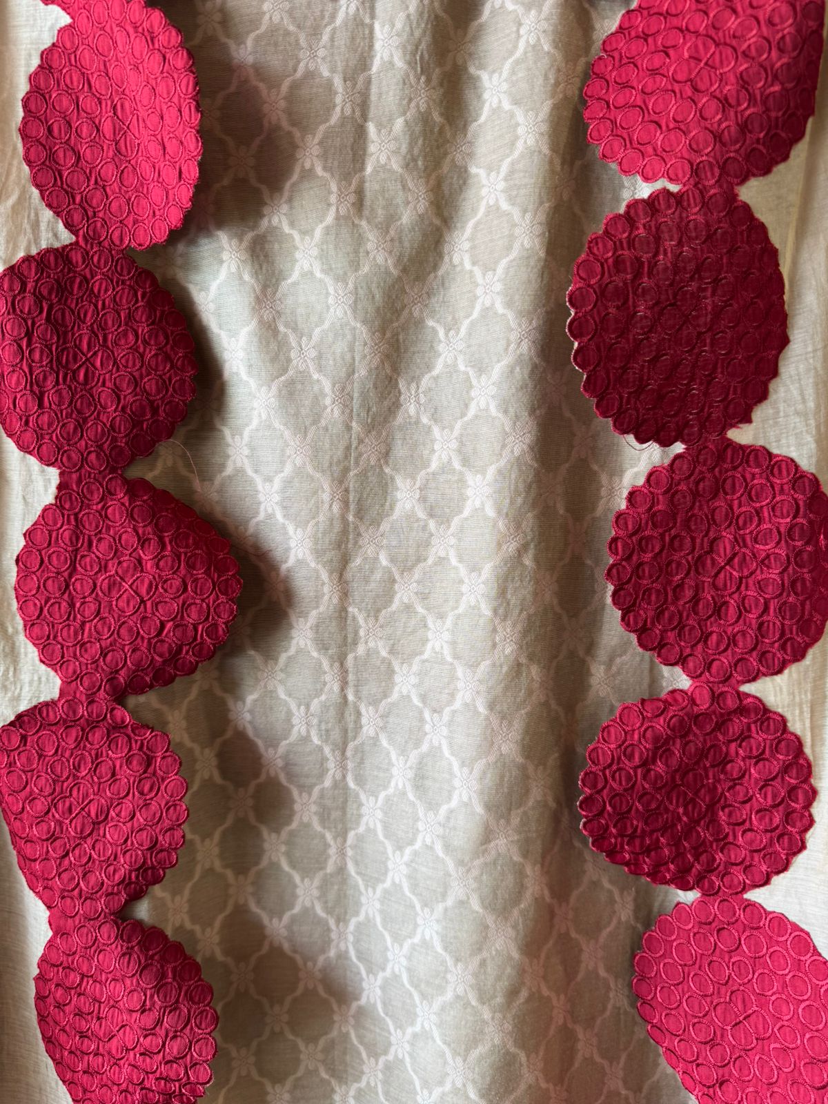 Cotton chanderi unstitched suits