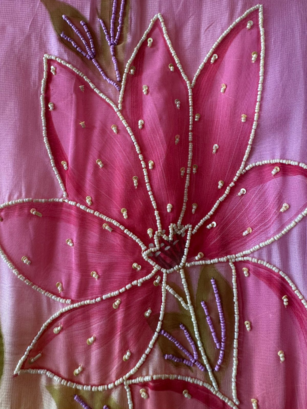 Ombré shaded soft and flowy organza  Unstitched shirt