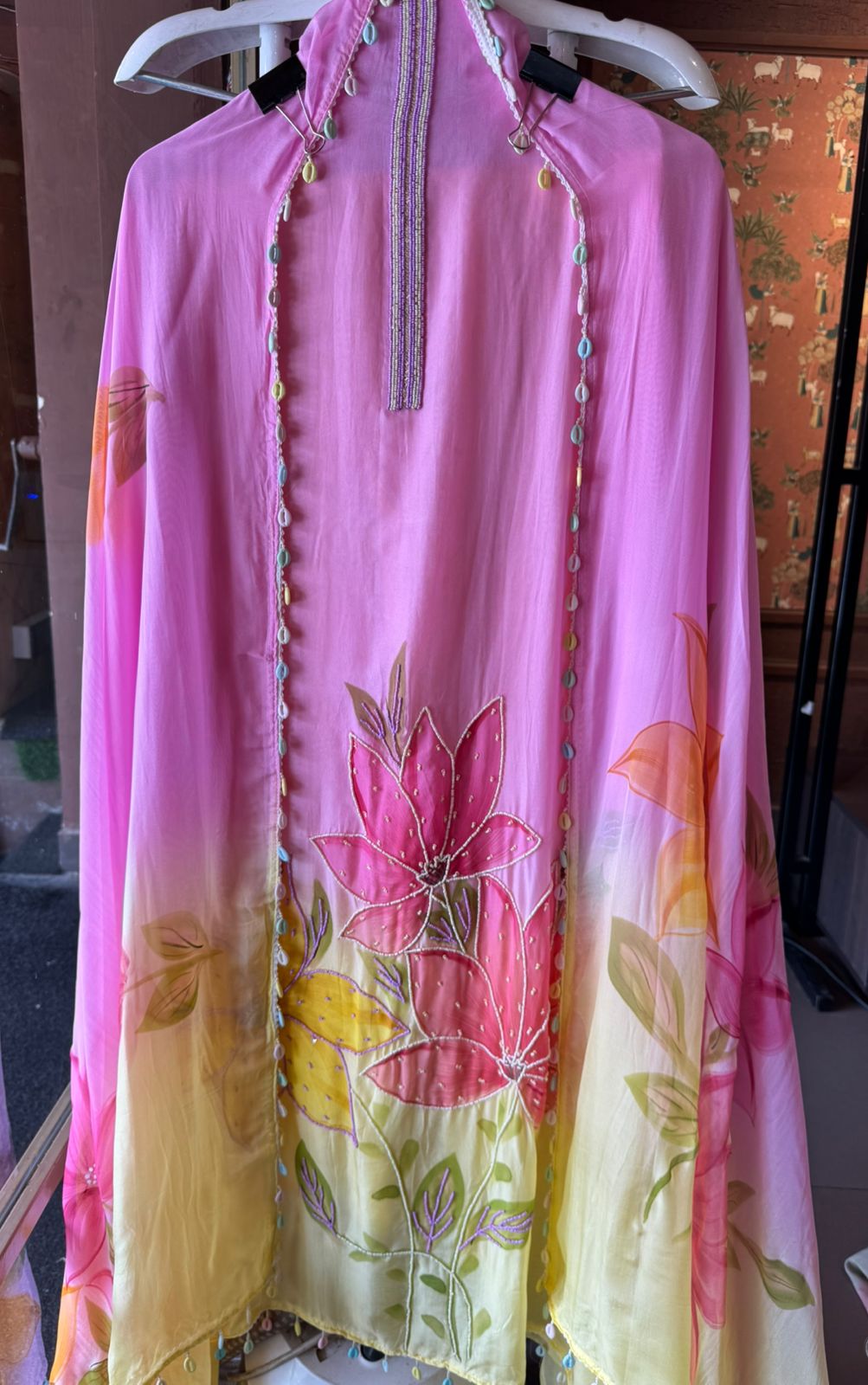 Ombré shaded soft and flowy organza  Unstitched shirt