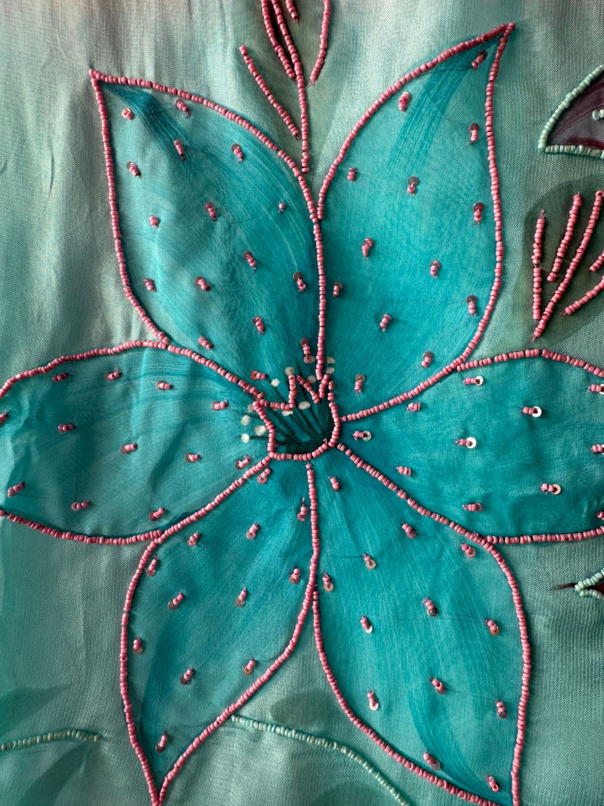 Ombré shaded soft and flowy organza  Unstitched shirt