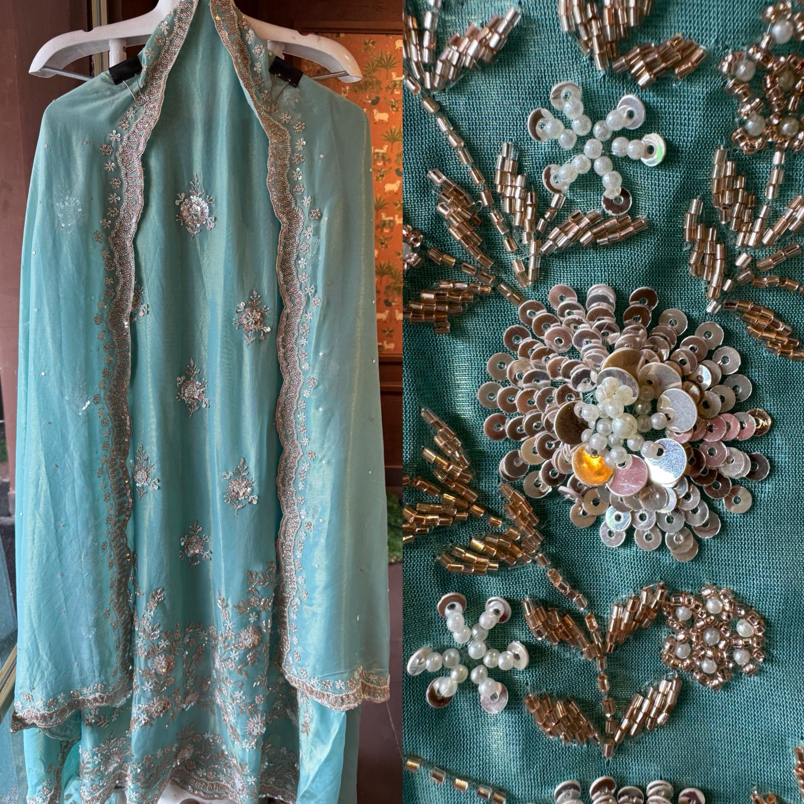 Soft shimmer tissue shirt