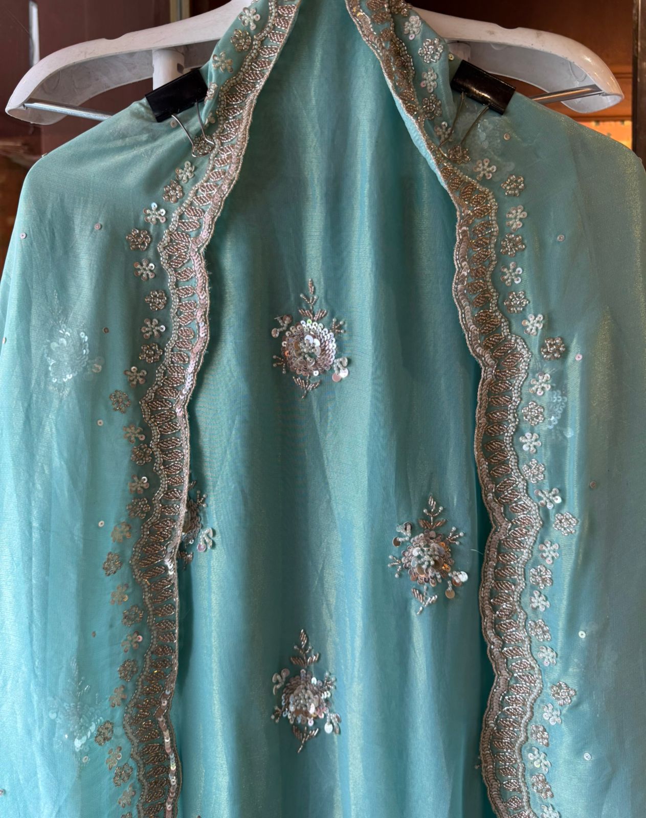 Soft shimmer tissue shirt