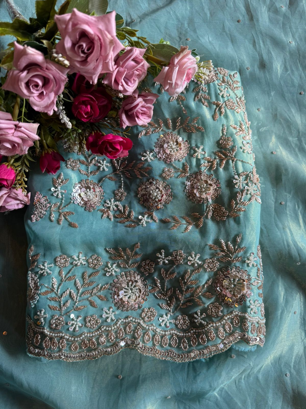 Soft shimmer tissue shirt