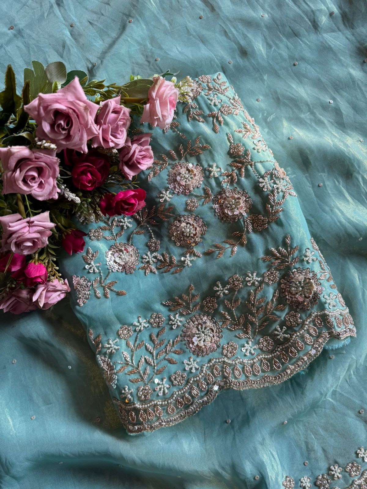 Soft shimmer tissue shirt