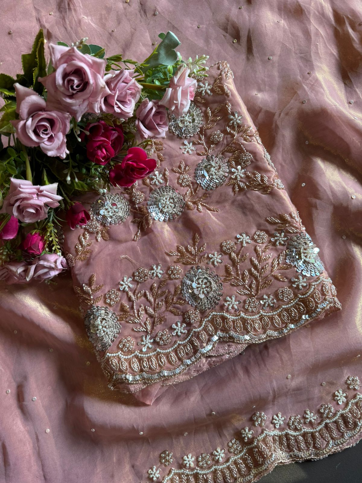 Soft shimmer tissue shirt