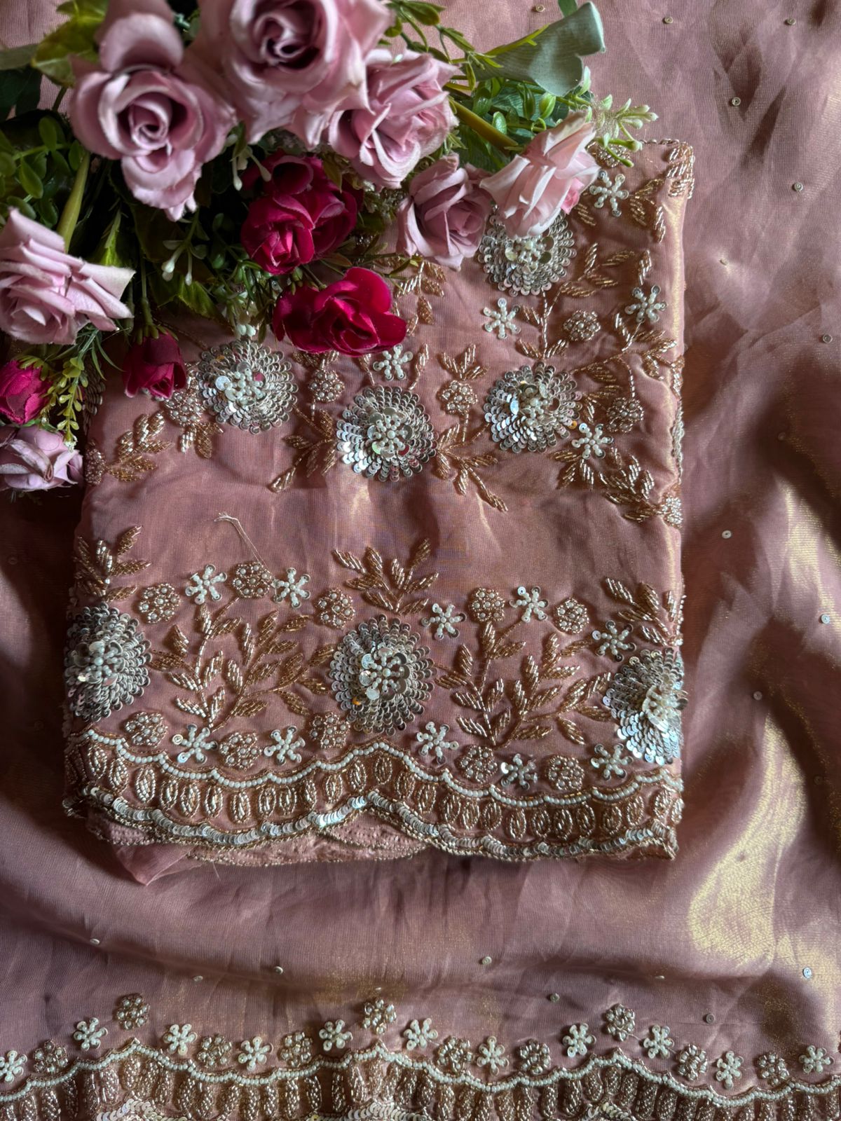 Soft shimmer tissue shirt