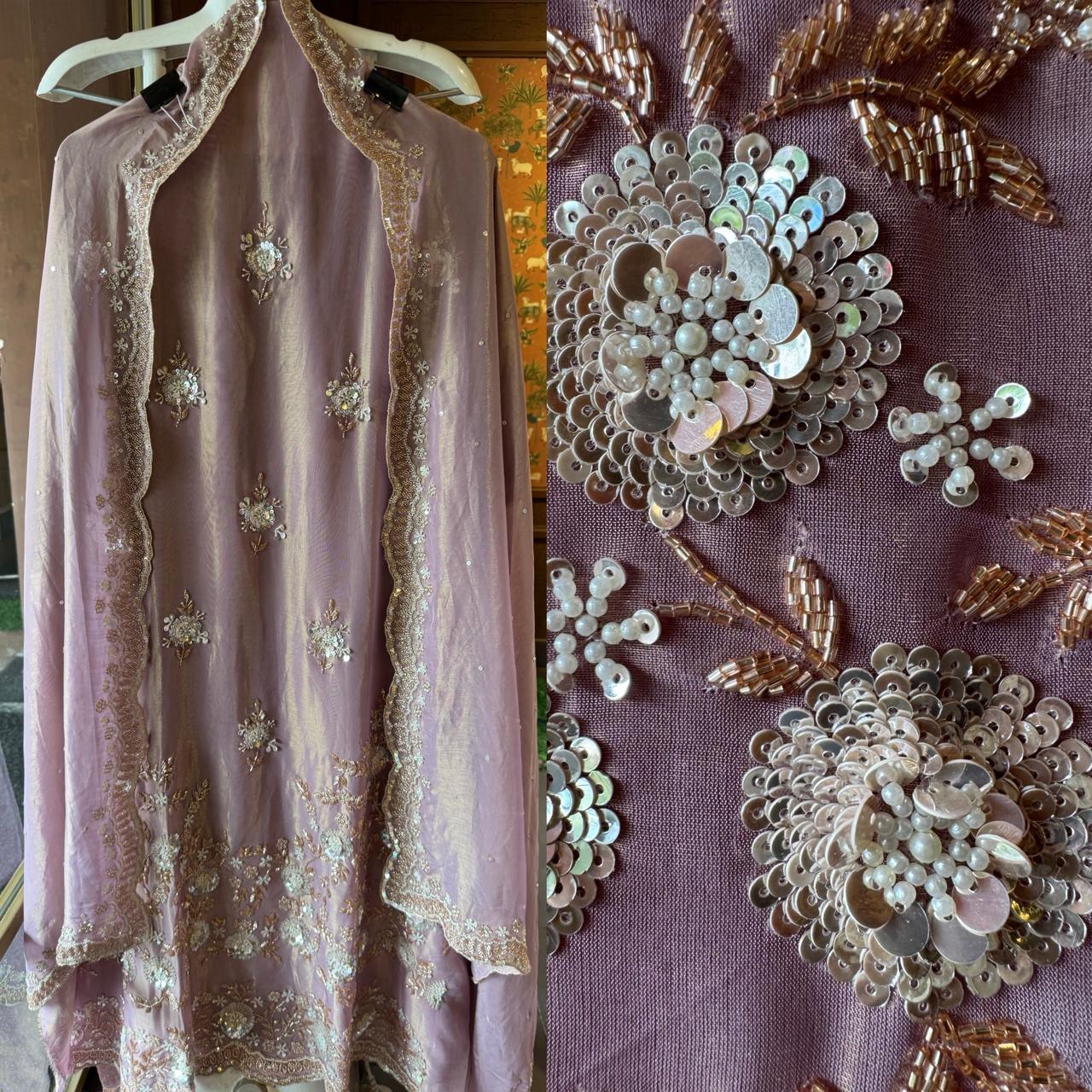 Soft shimmer tissue shirt