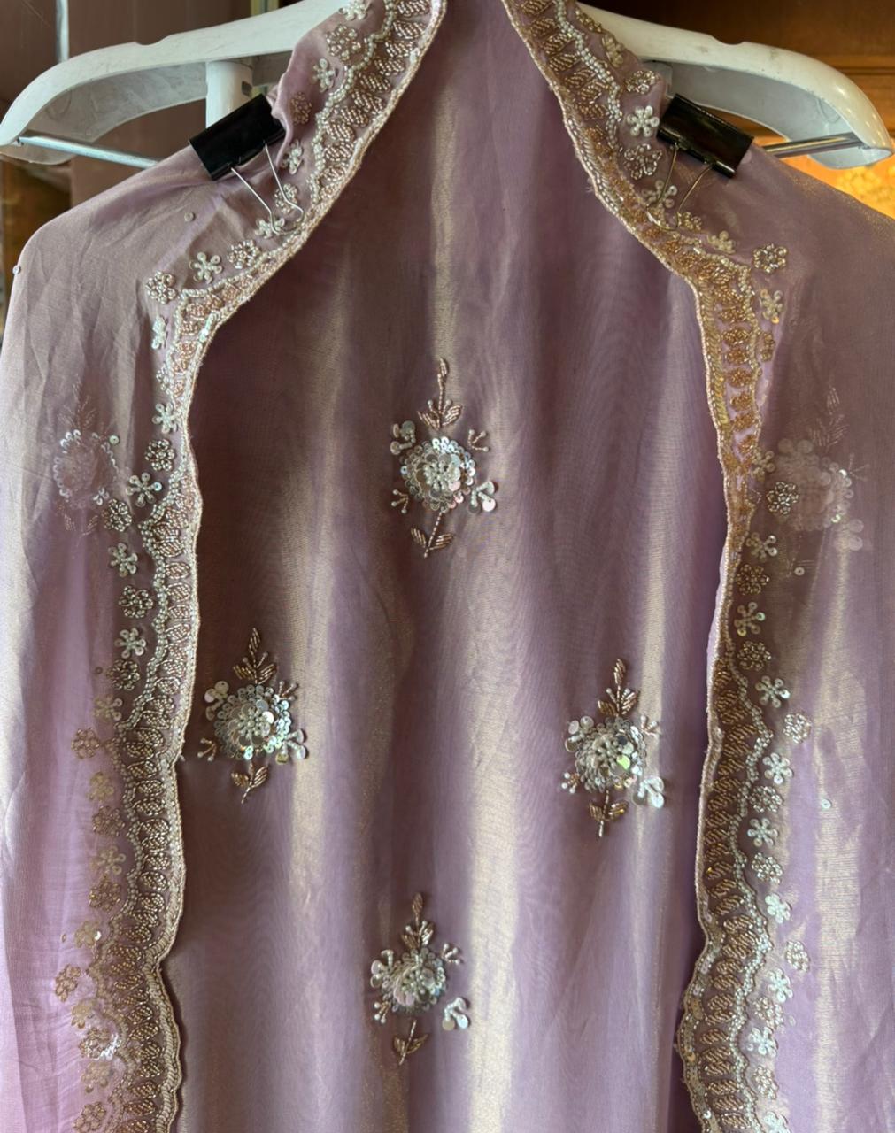 Soft shimmer tissue shirt