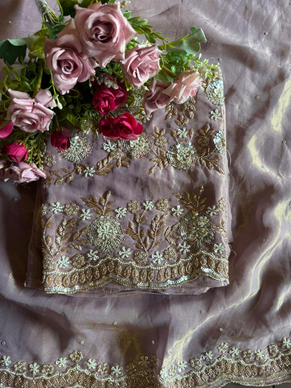 Soft shimmer tissue shirt