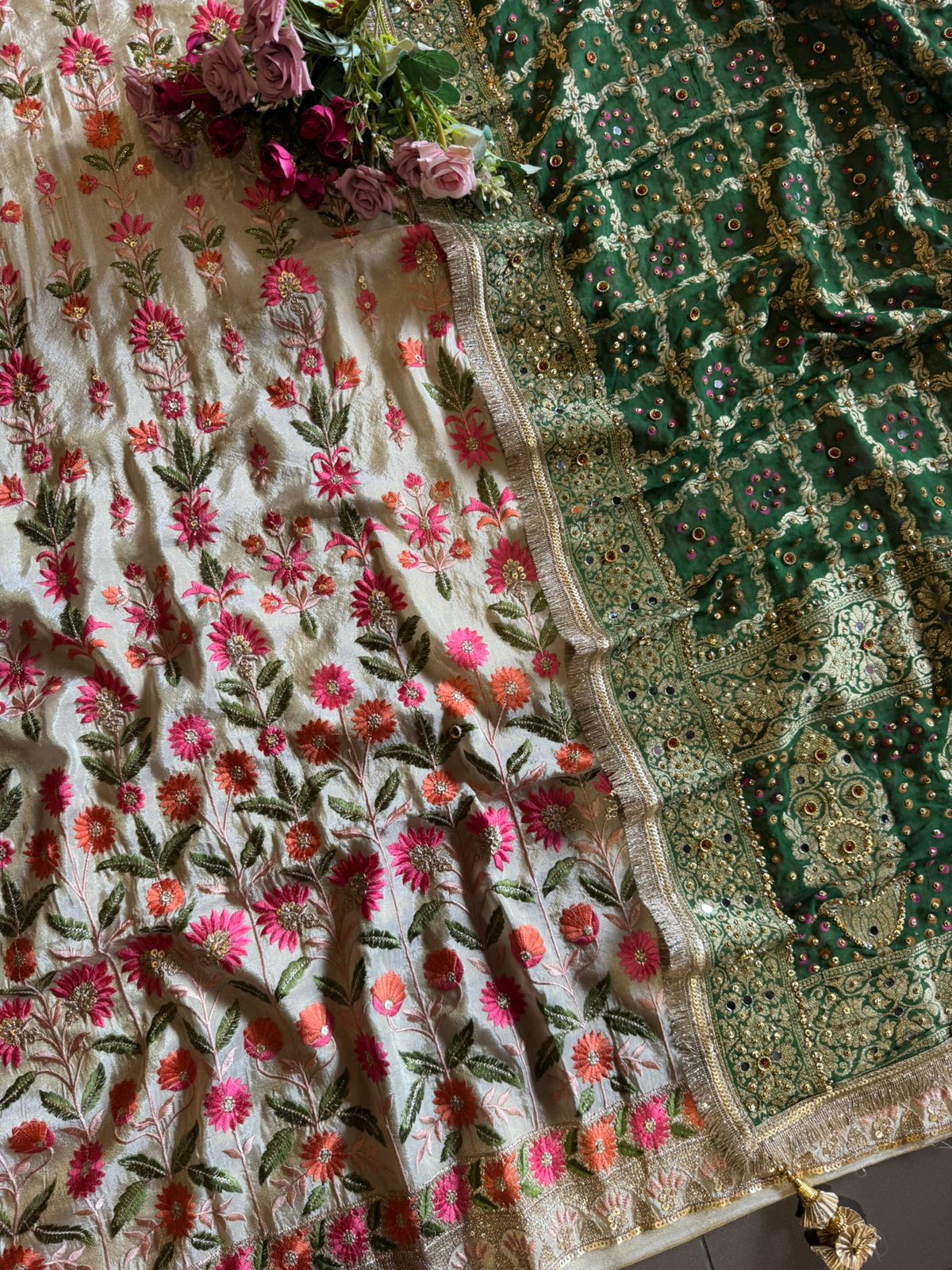 Shimmer tissue Unstitched Shirt