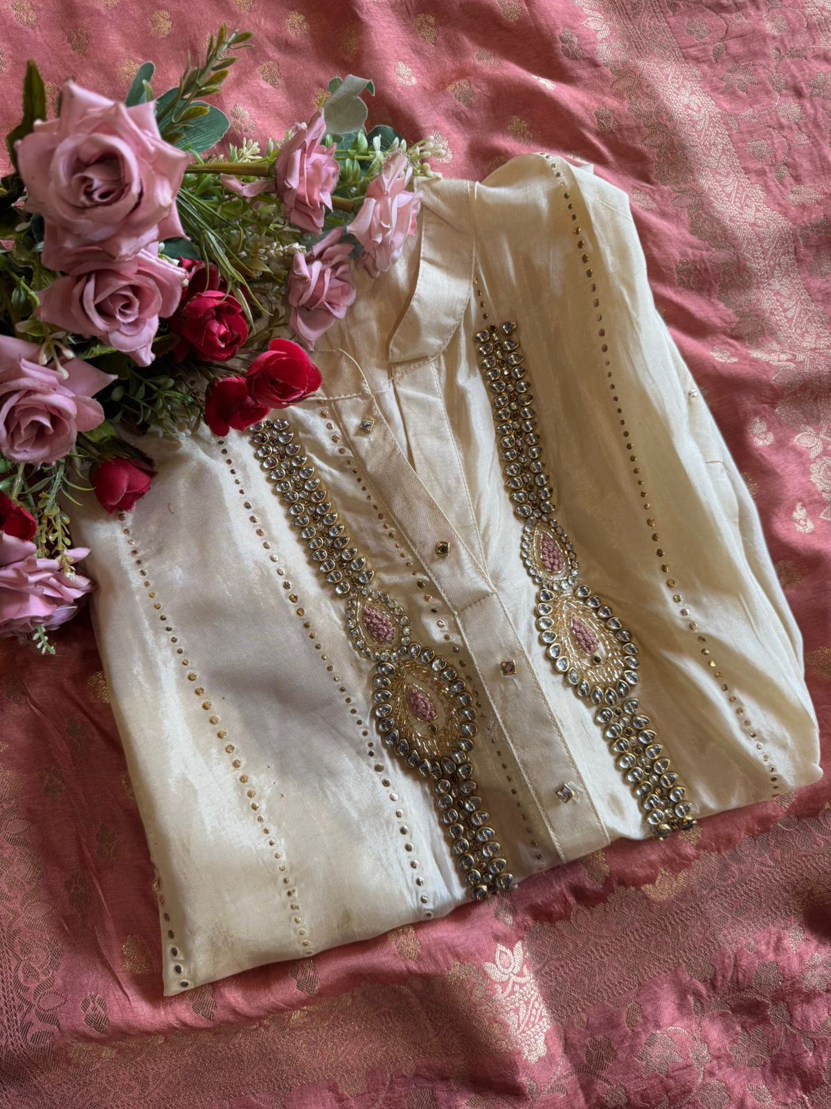 Russian silk Unstitched Shirt