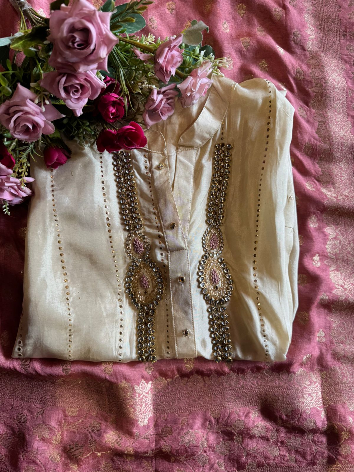 Russian silk Unstitched Shirt