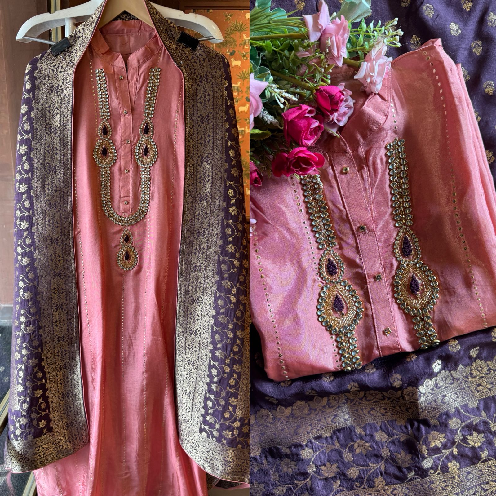 Russian silk Unstitched Shirt