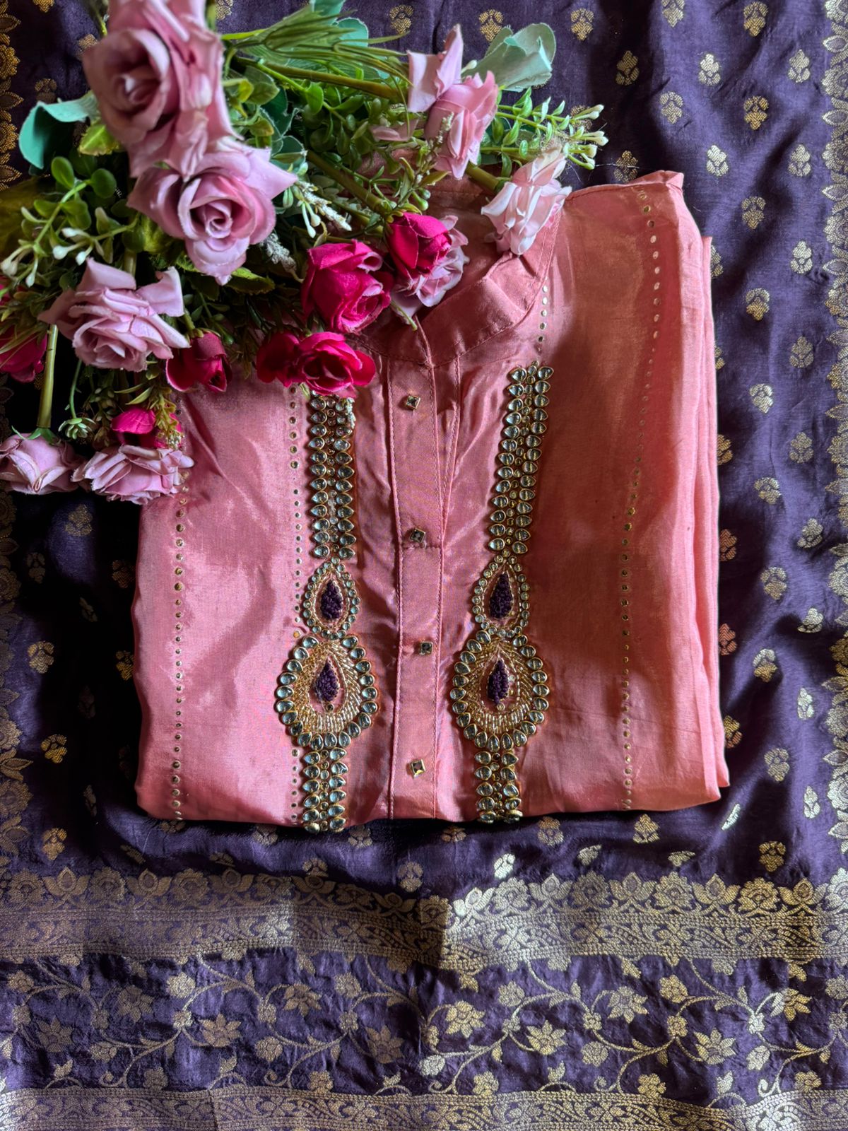 Russian silk Unstitched Shirt