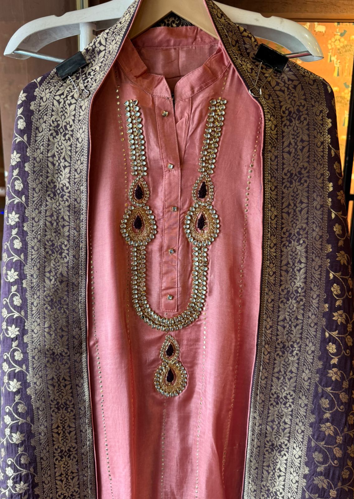 Russian silk Unstitched Shirt