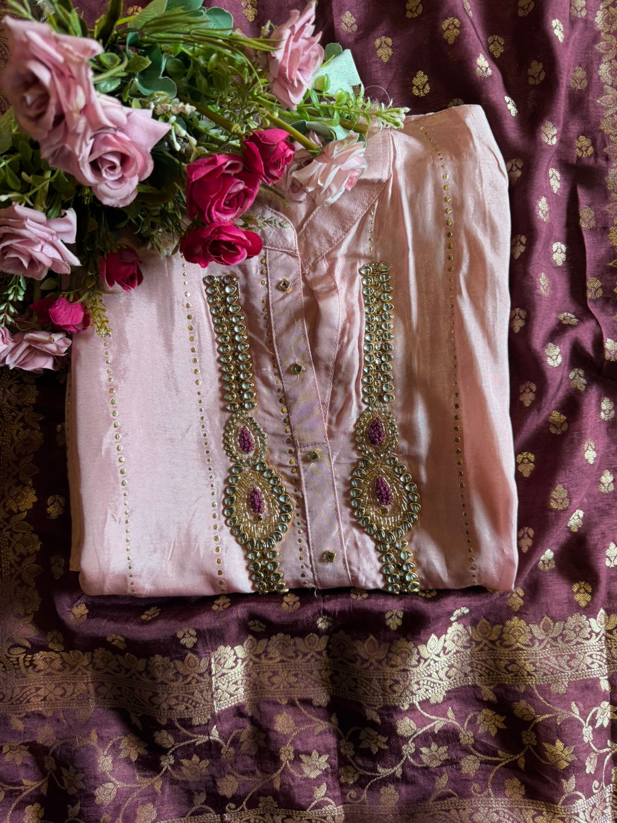 Russian silk Unstitched Shirt