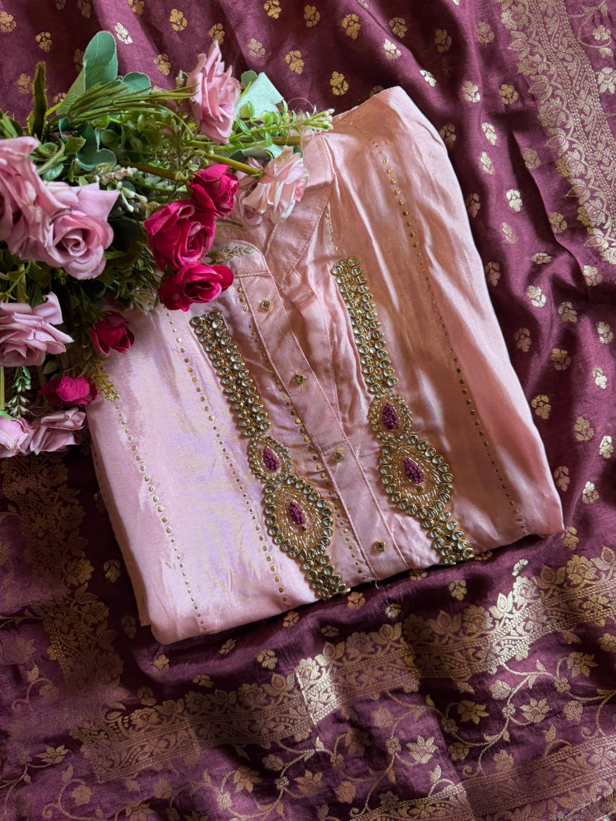 Russian silk Unstitched Shirt