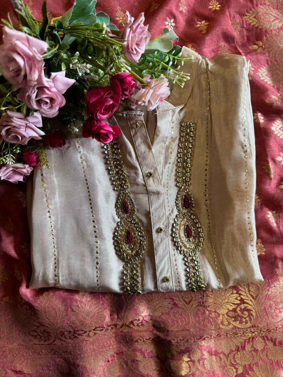 Russian silk Unstitched Shirt