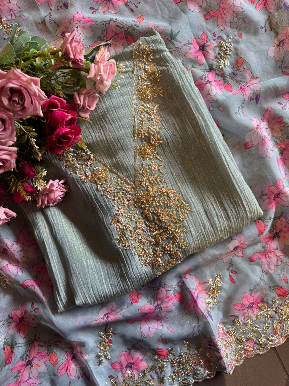 Crushed tissue shimmer Shirt