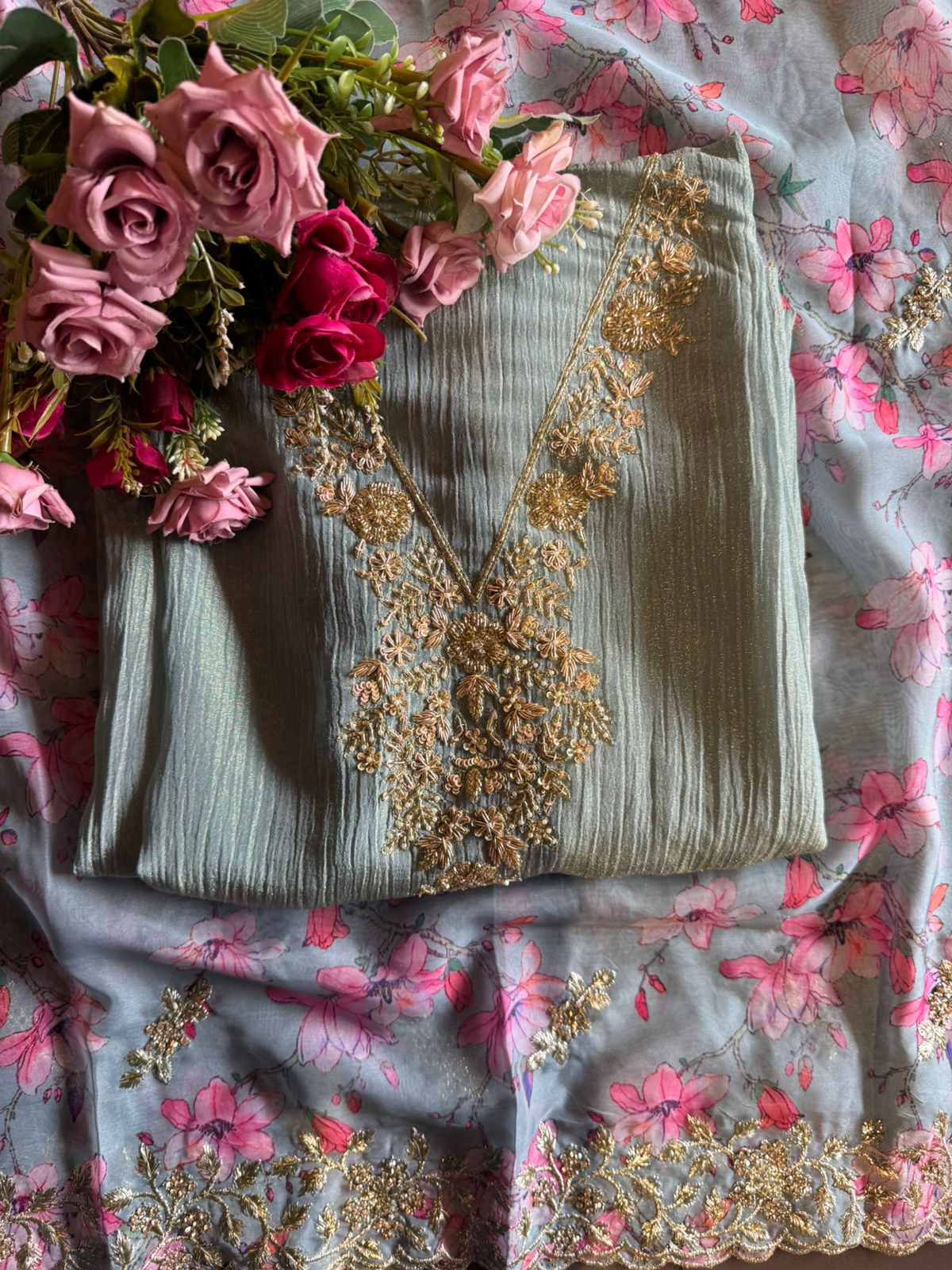 Crushed tissue shimmer Shirt