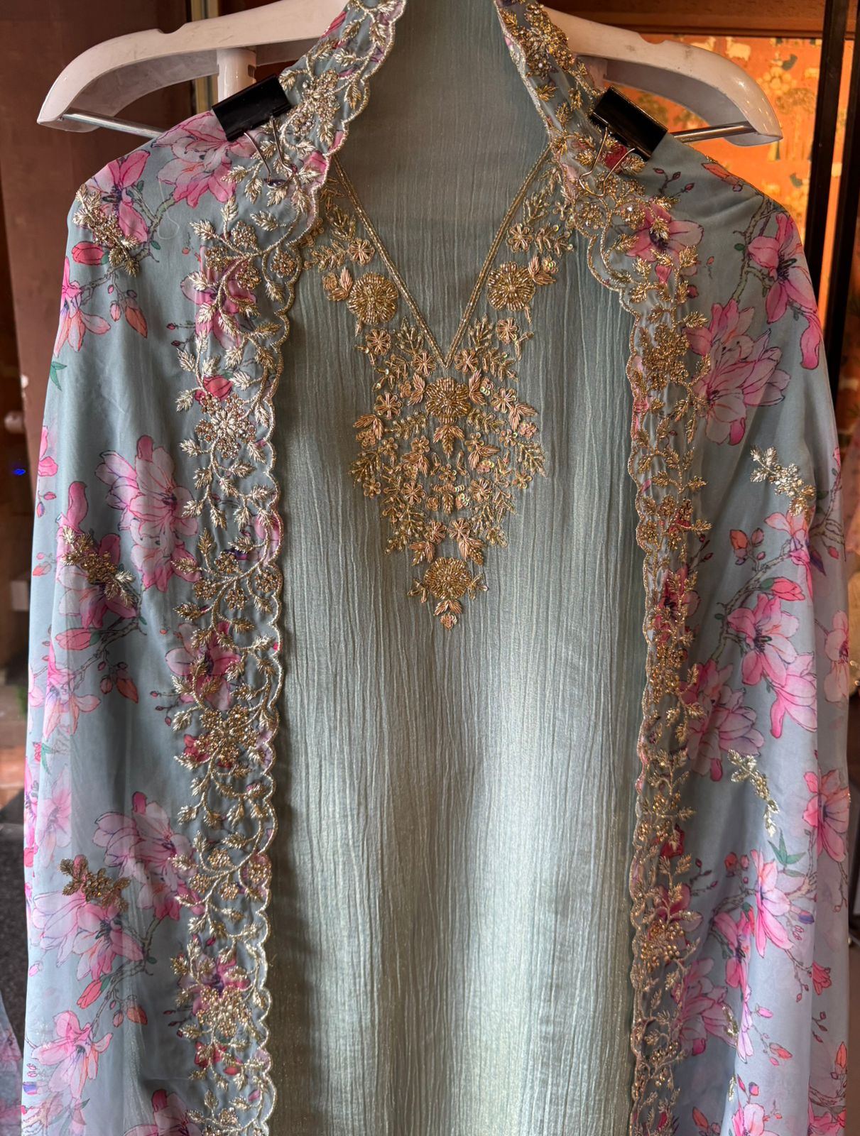 Crushed tissue shimmer Shirt