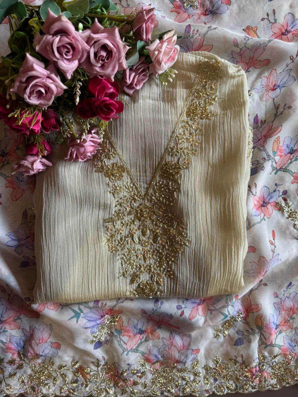 Crushed tissue shimmer Shirt