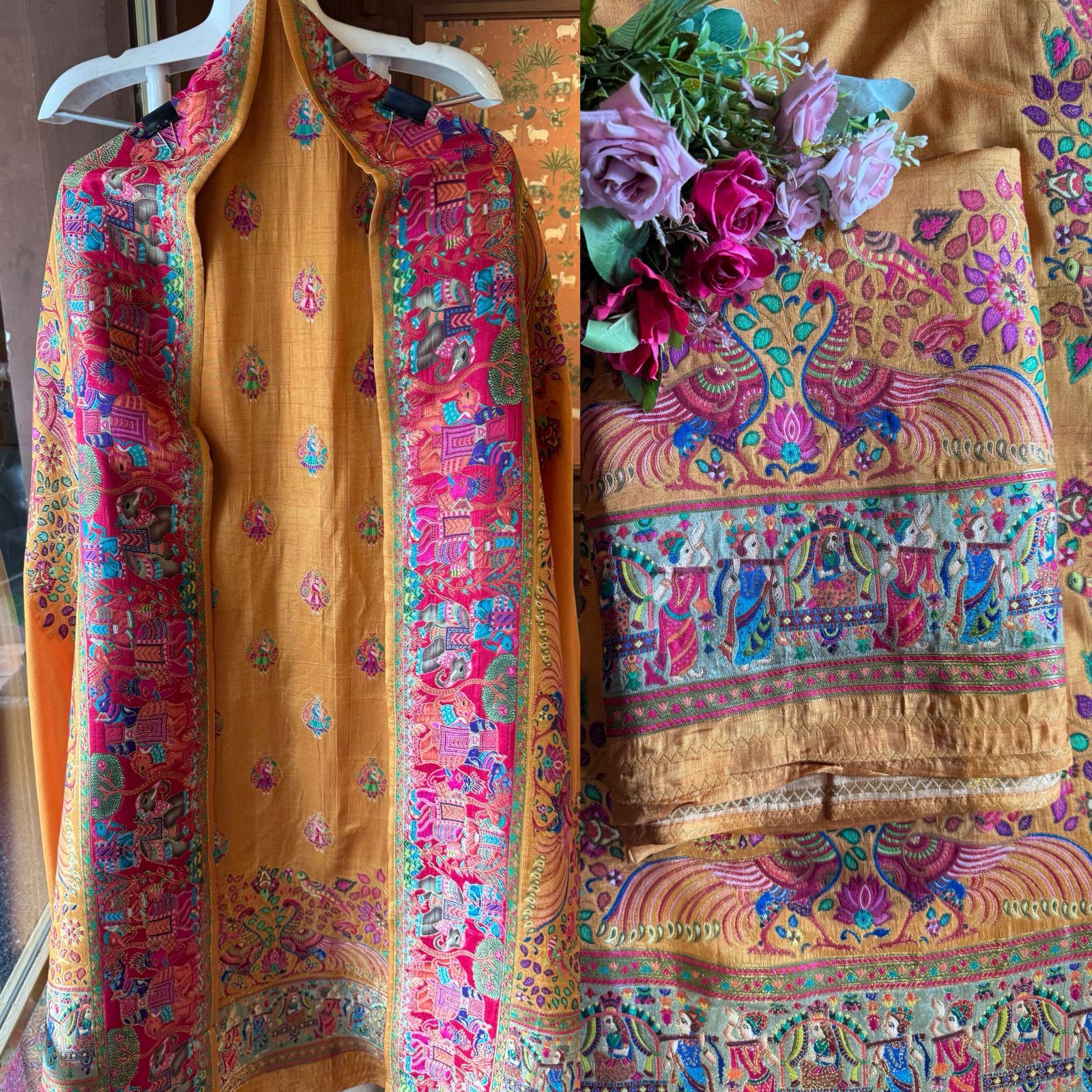 Soft Silk Unstitched shirt