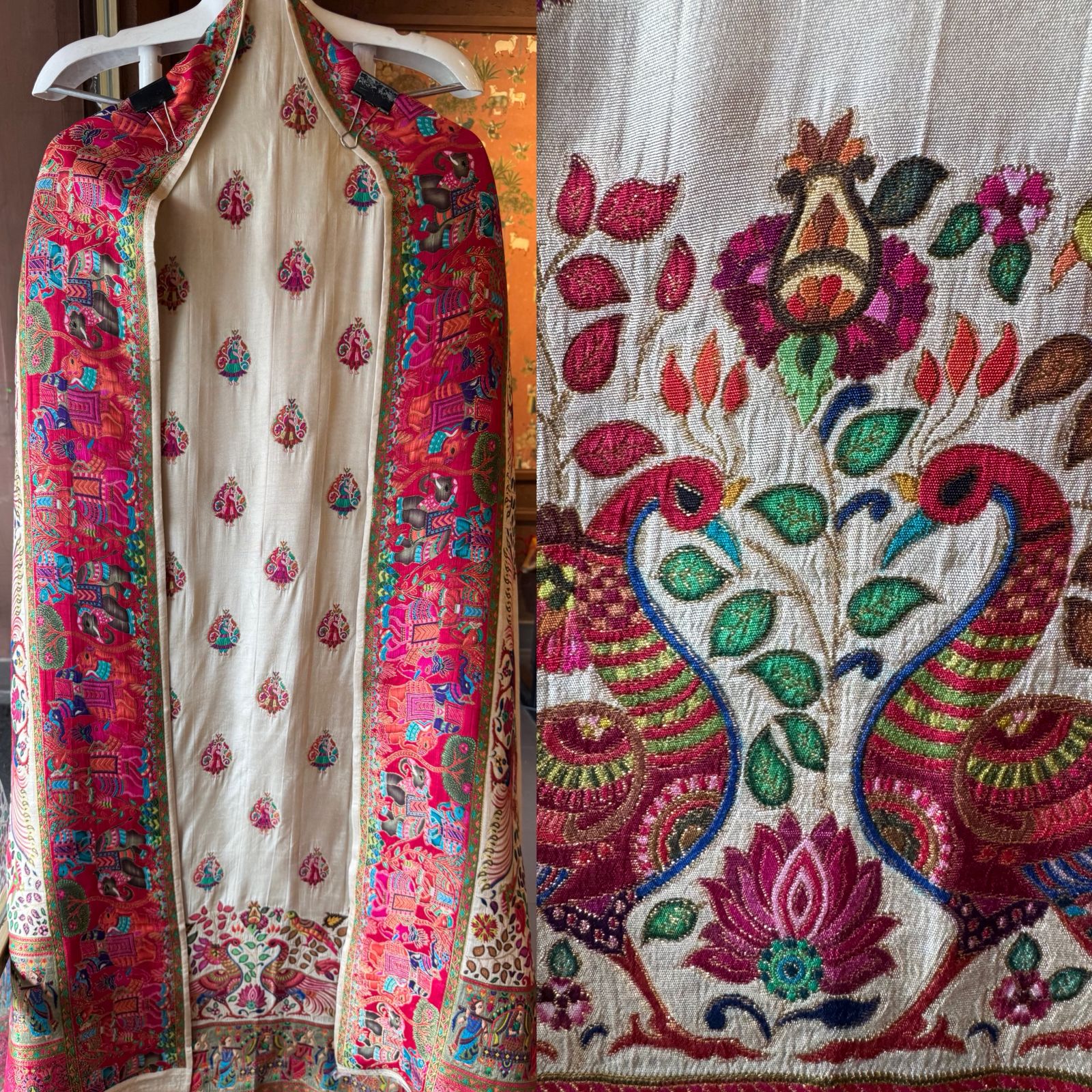 Soft Silk Unstitched shirt