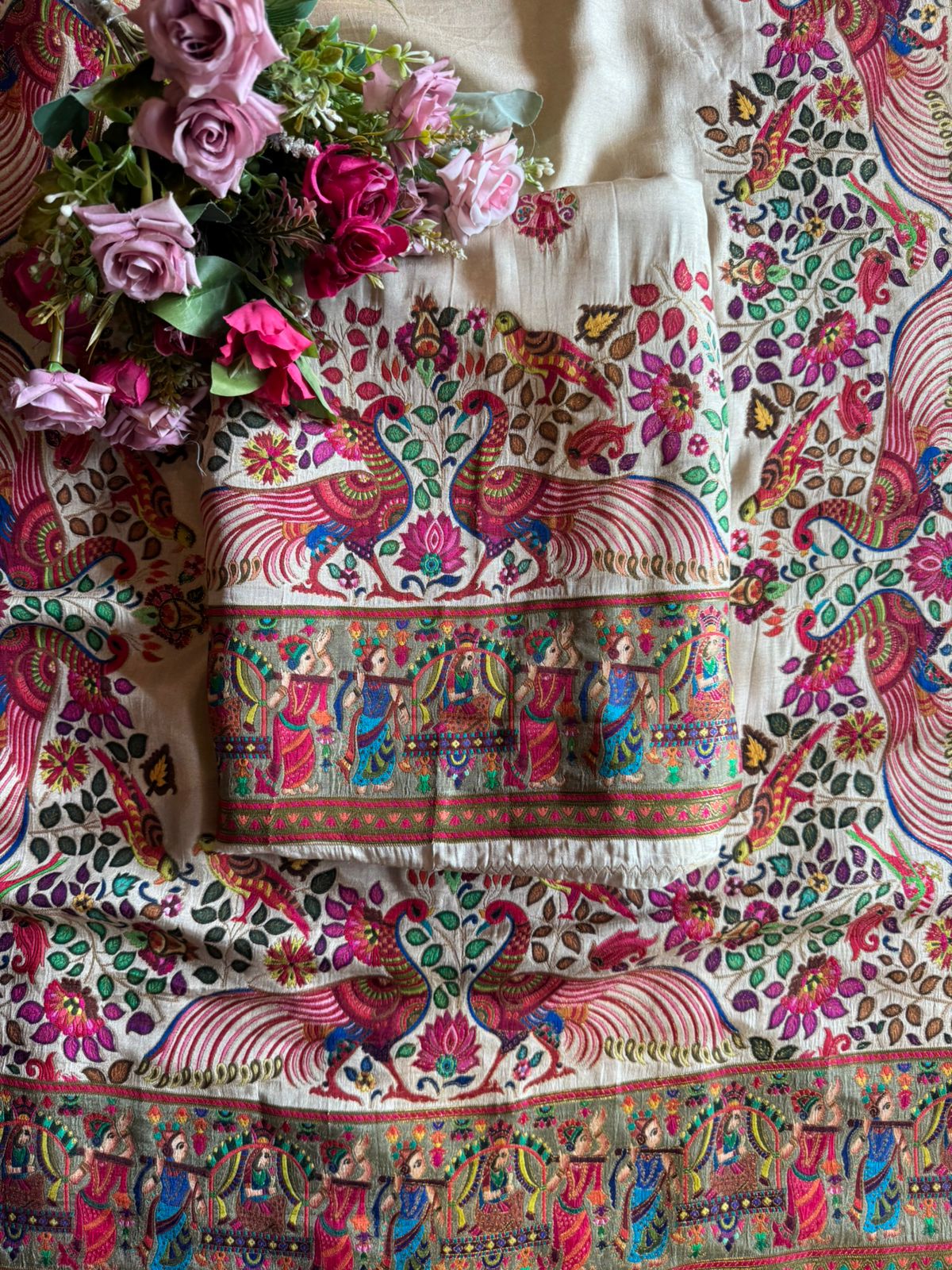 Soft Silk Unstitched shirt