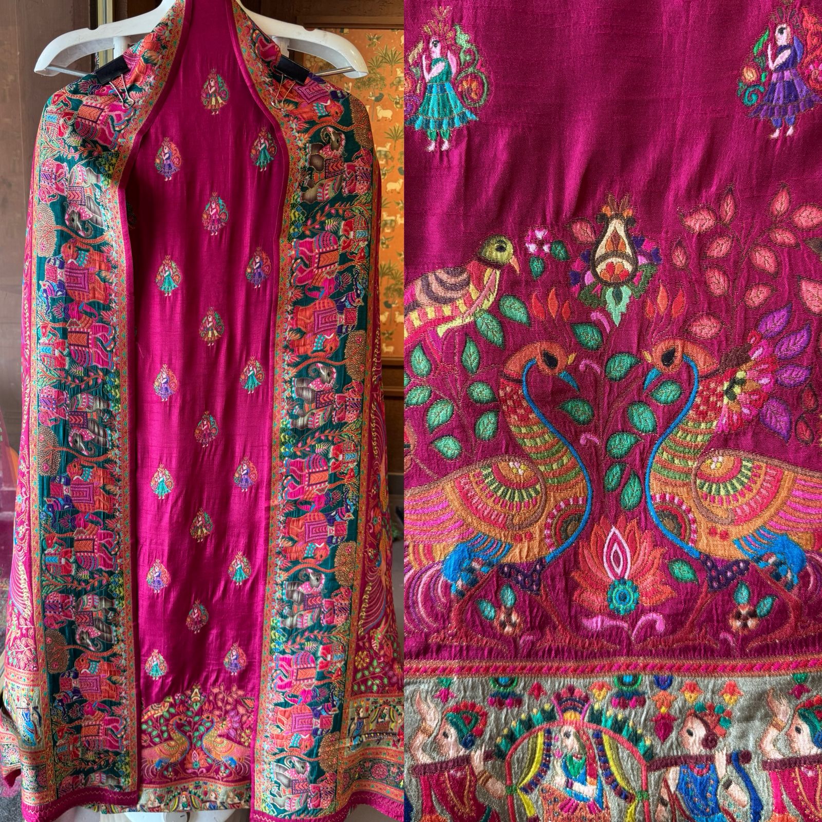 Soft Silk Unstitched shirt