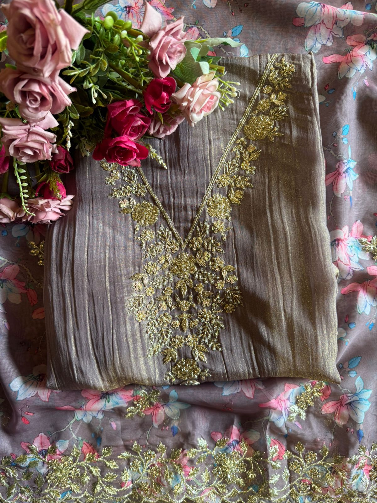 Crushed tissue shimmer Shirt