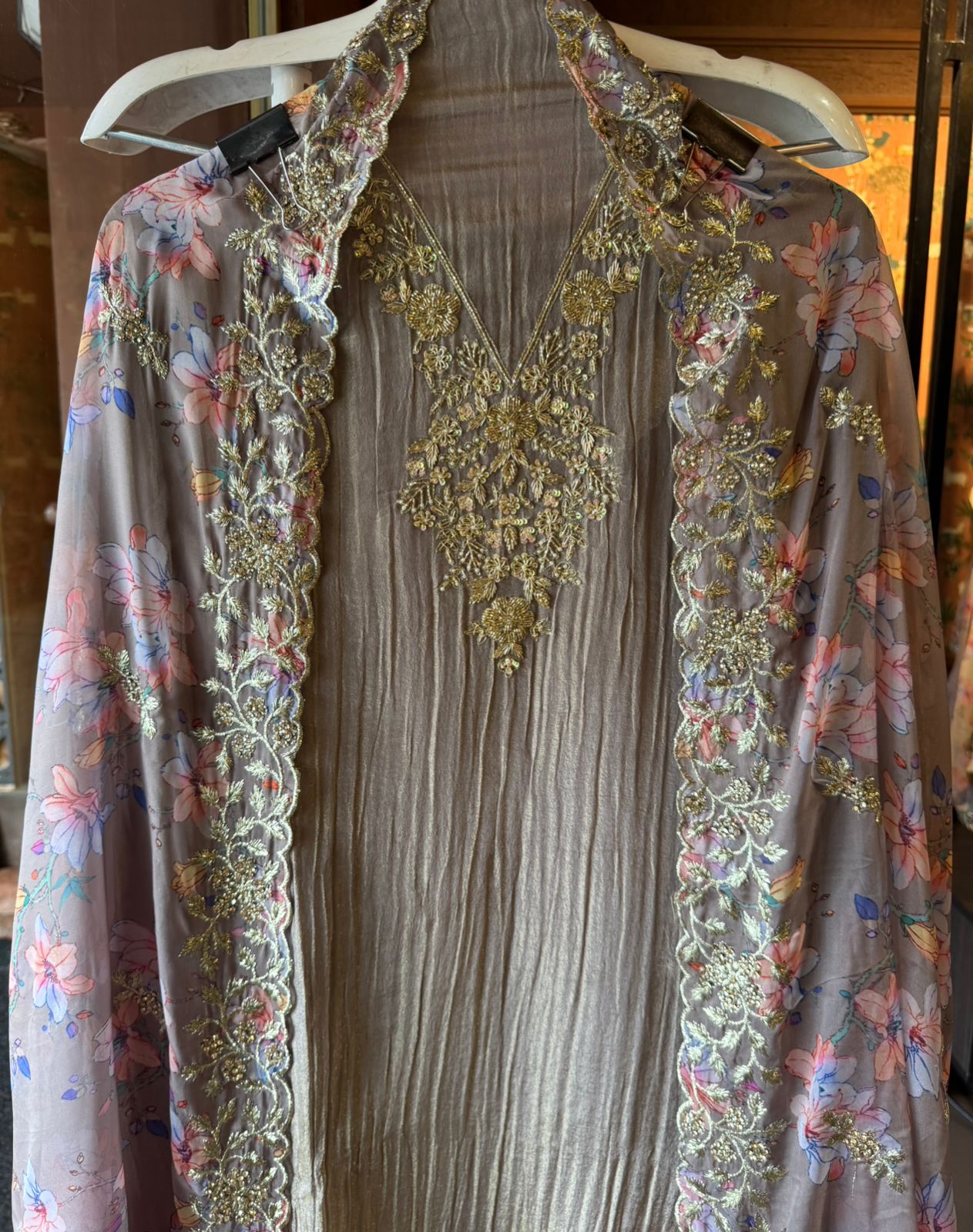 Crushed tissue shimmer Shirt