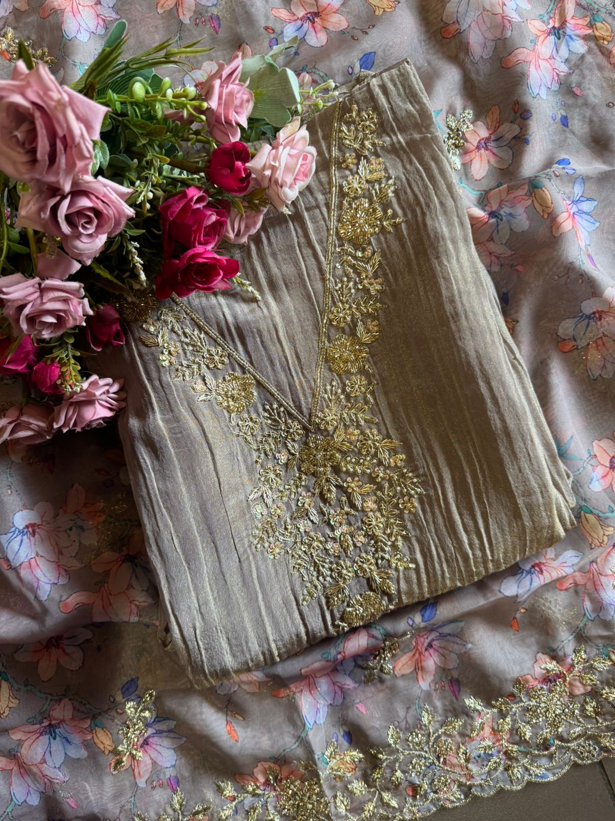 Crushed tissue shimmer Shirt