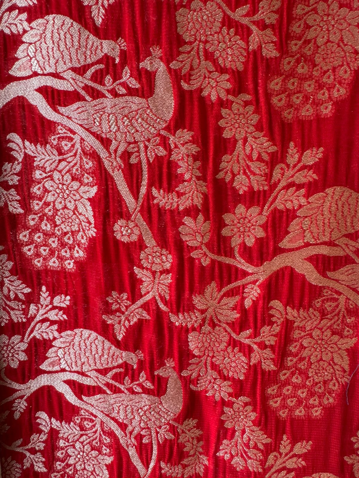 Golden zari woven in a fine Banarasi-style