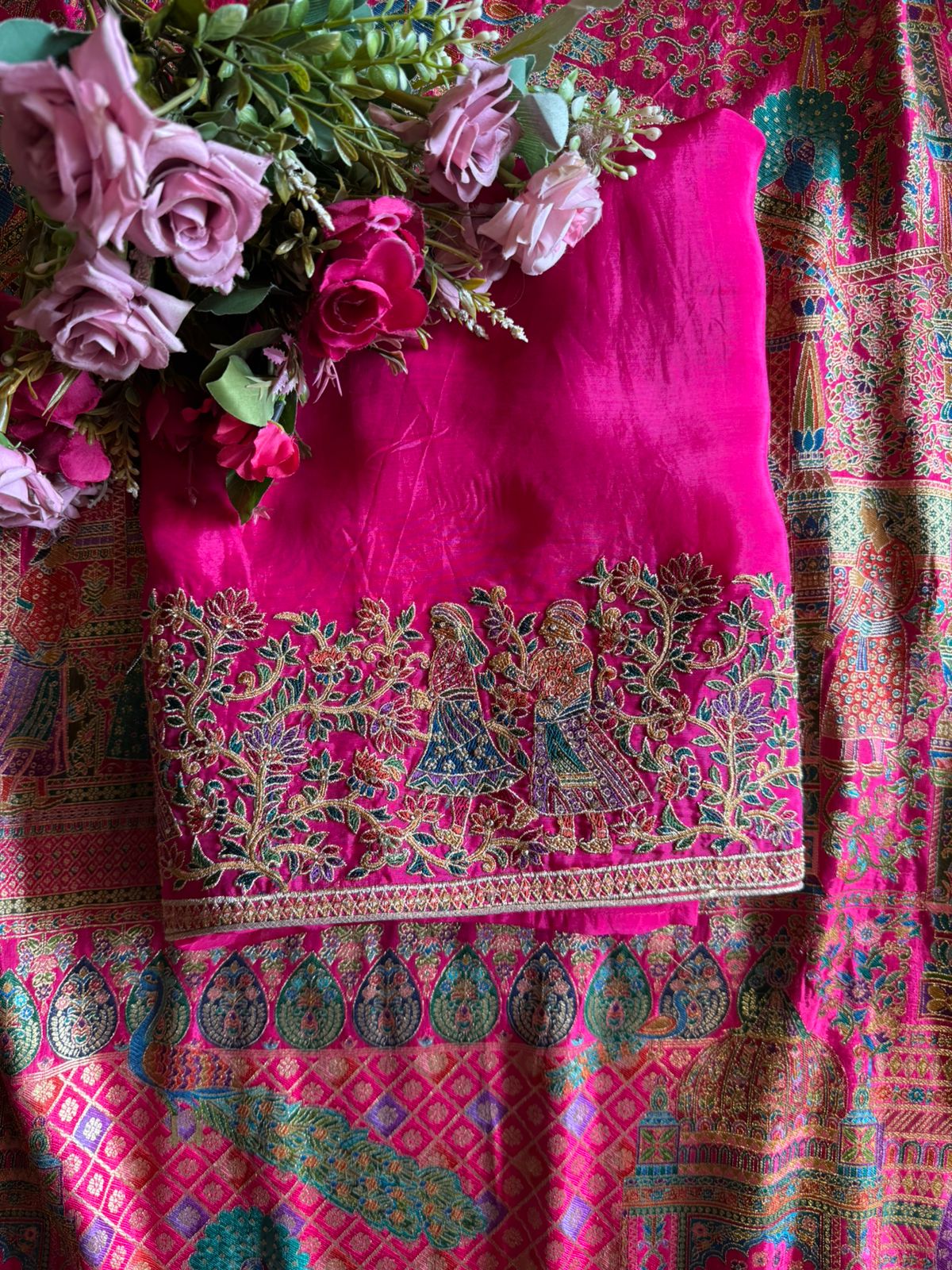 Soft silk Shirt Unstitched with No neckline