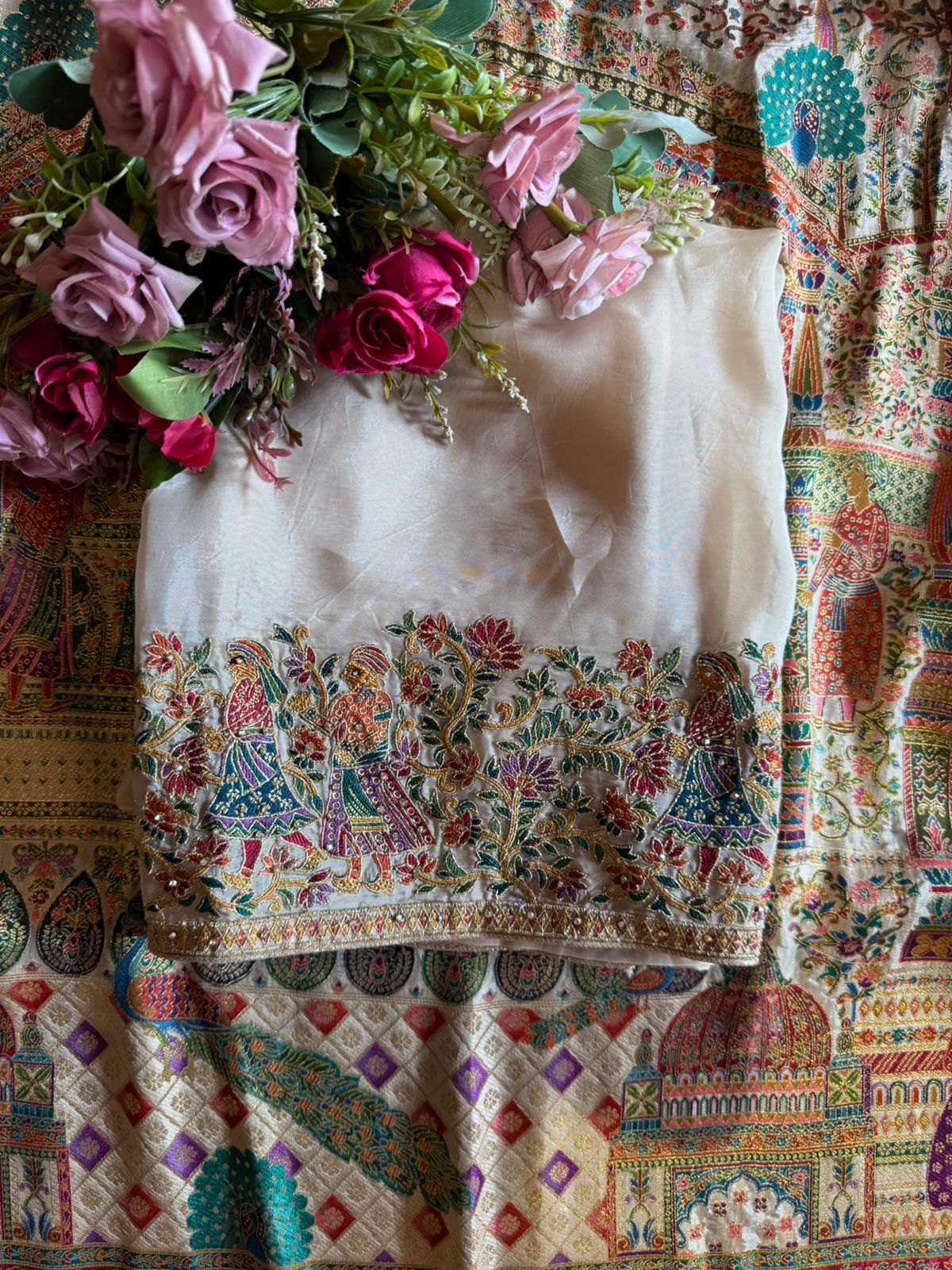 Soft silk Shirt Unstitched with No neckline