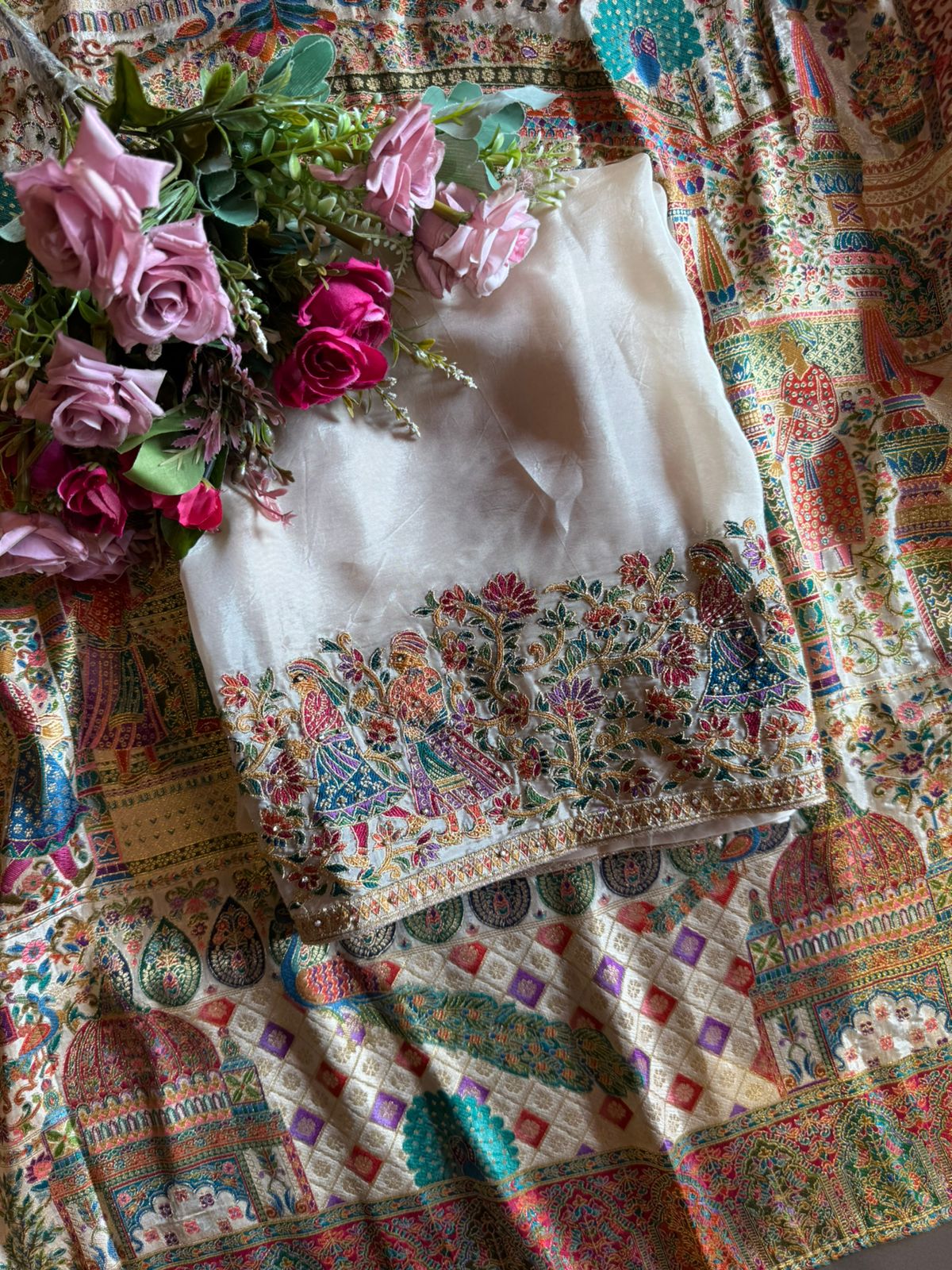 Soft silk Shirt Unstitched with No neckline