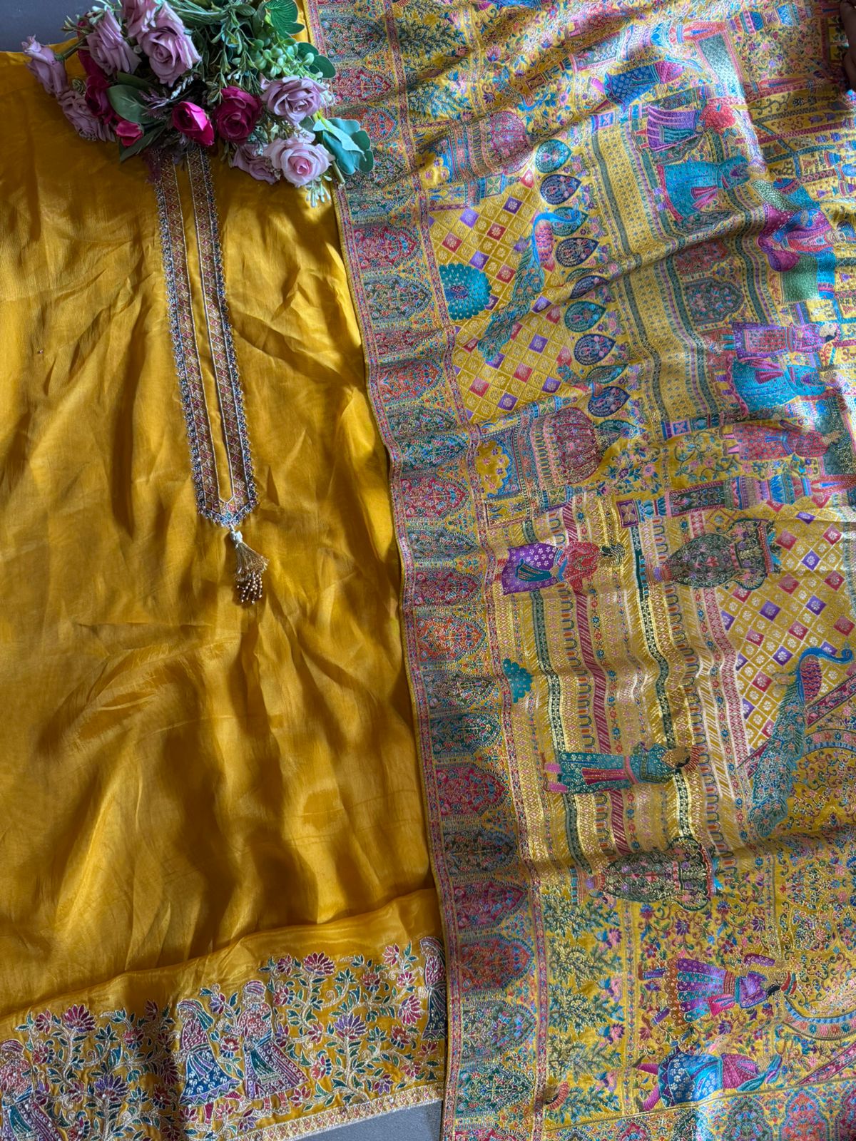 Soft silk Shirt Unstitched with No neckline