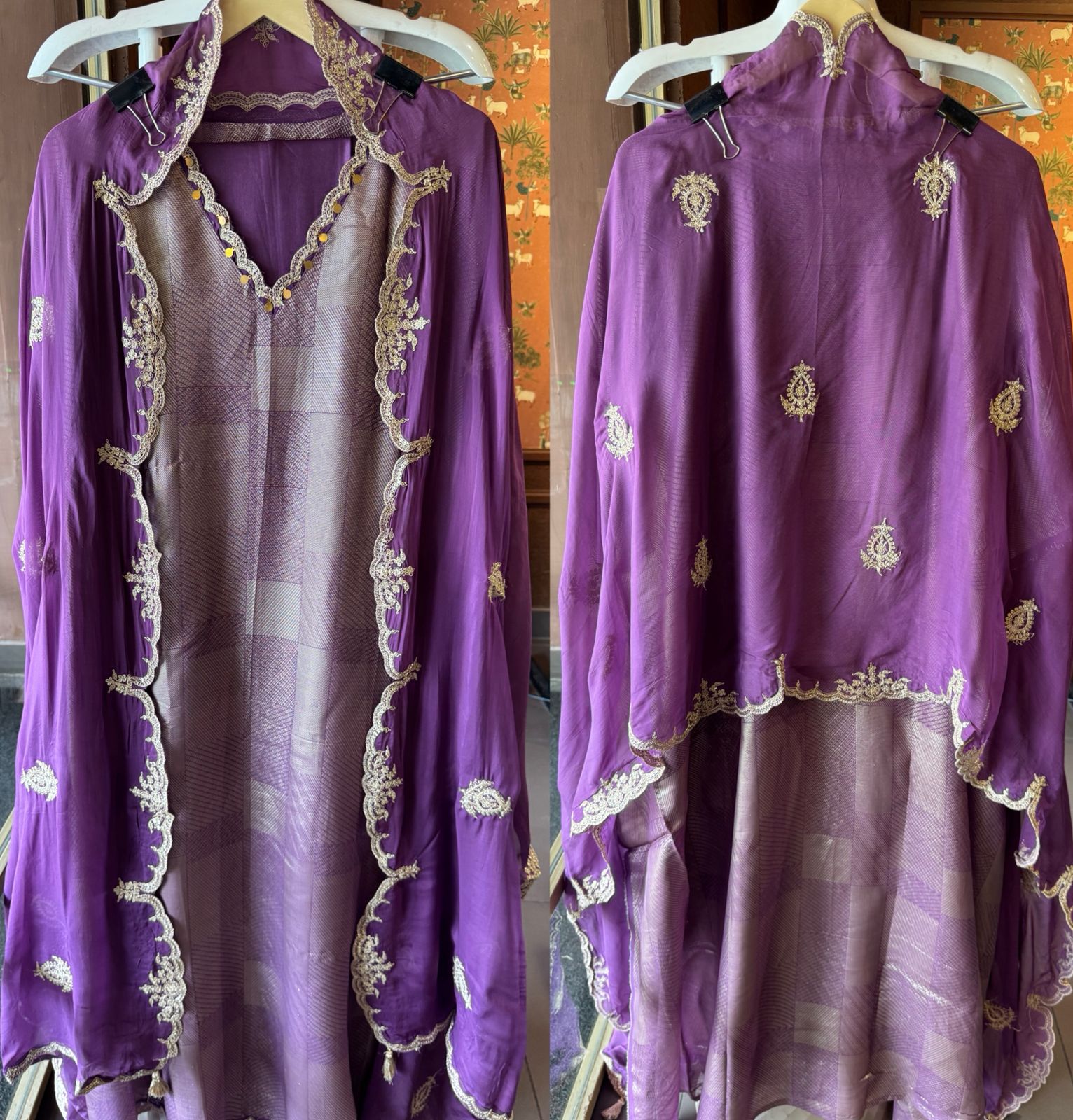 Tissue Broacade unstitched shirt